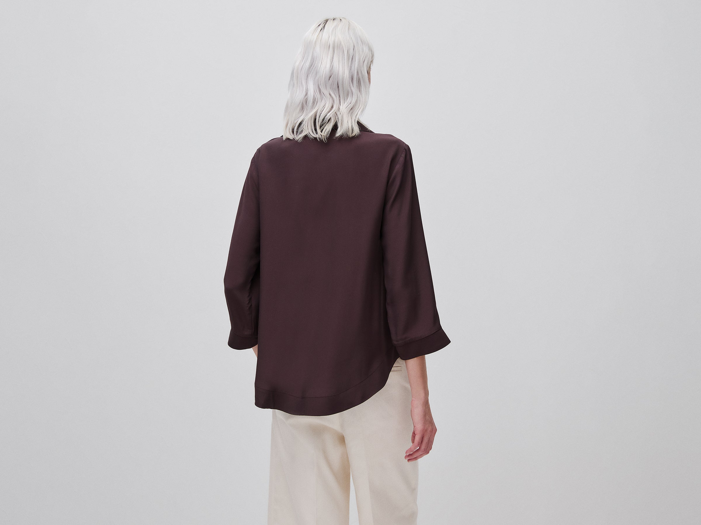 United Colors of Benetton Blusa Viscosa Scollo V Maniche Lunghe XS