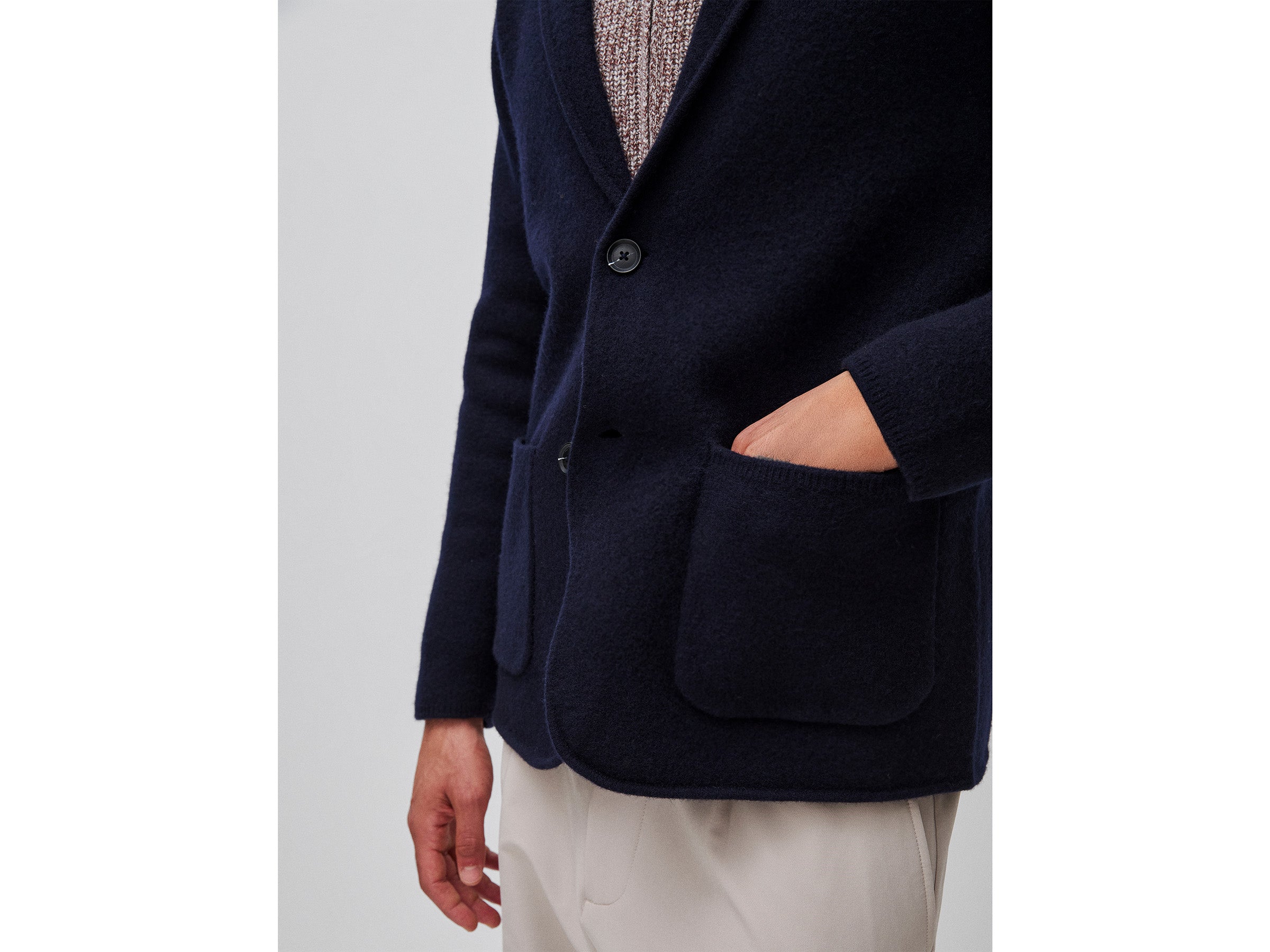 United Colors of Benetton Blazer giacca lana bollita due bottoni