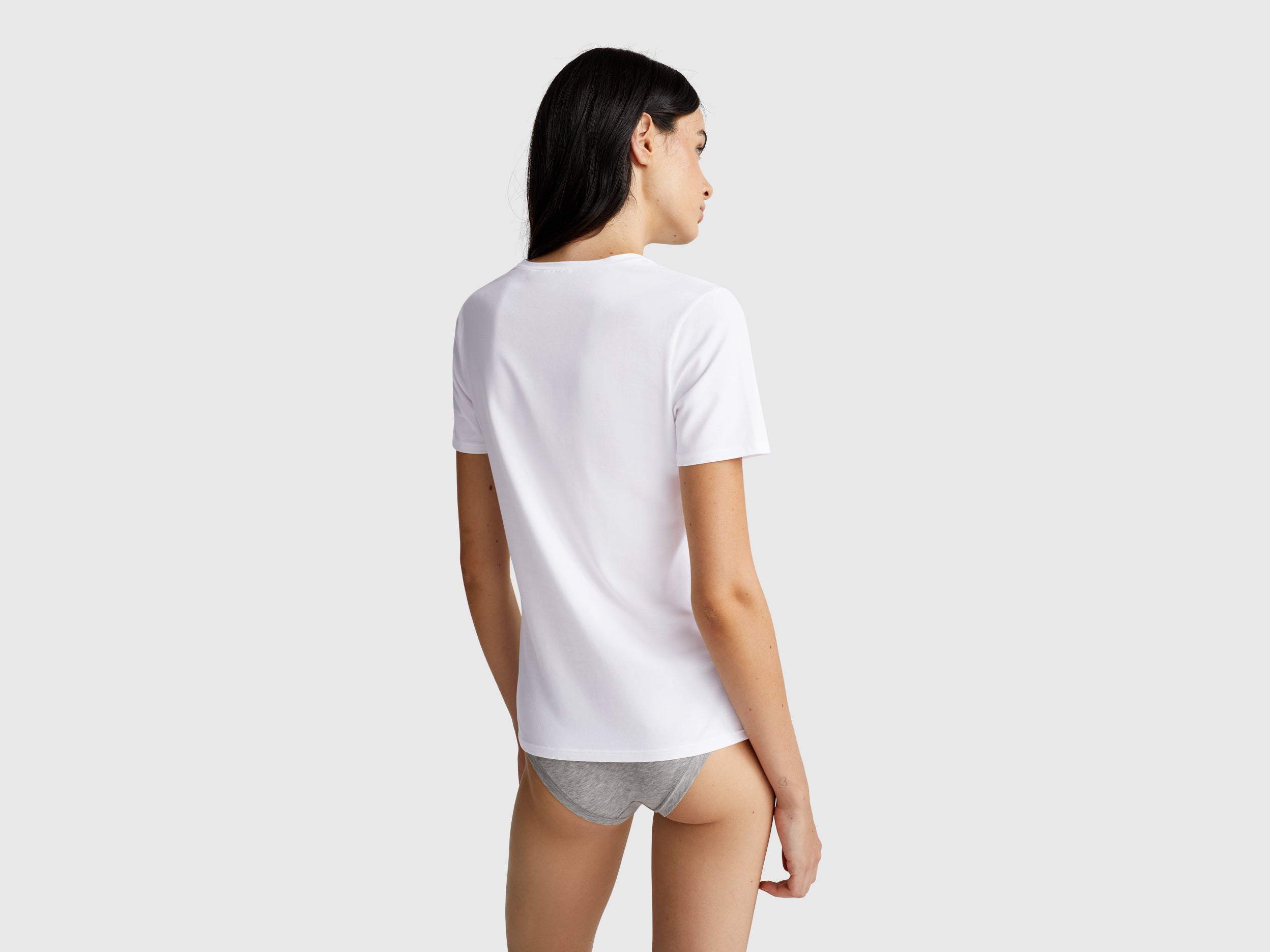 United Colors of Benetton T-shirt Cotone Stretch Girocollo Manica Corta