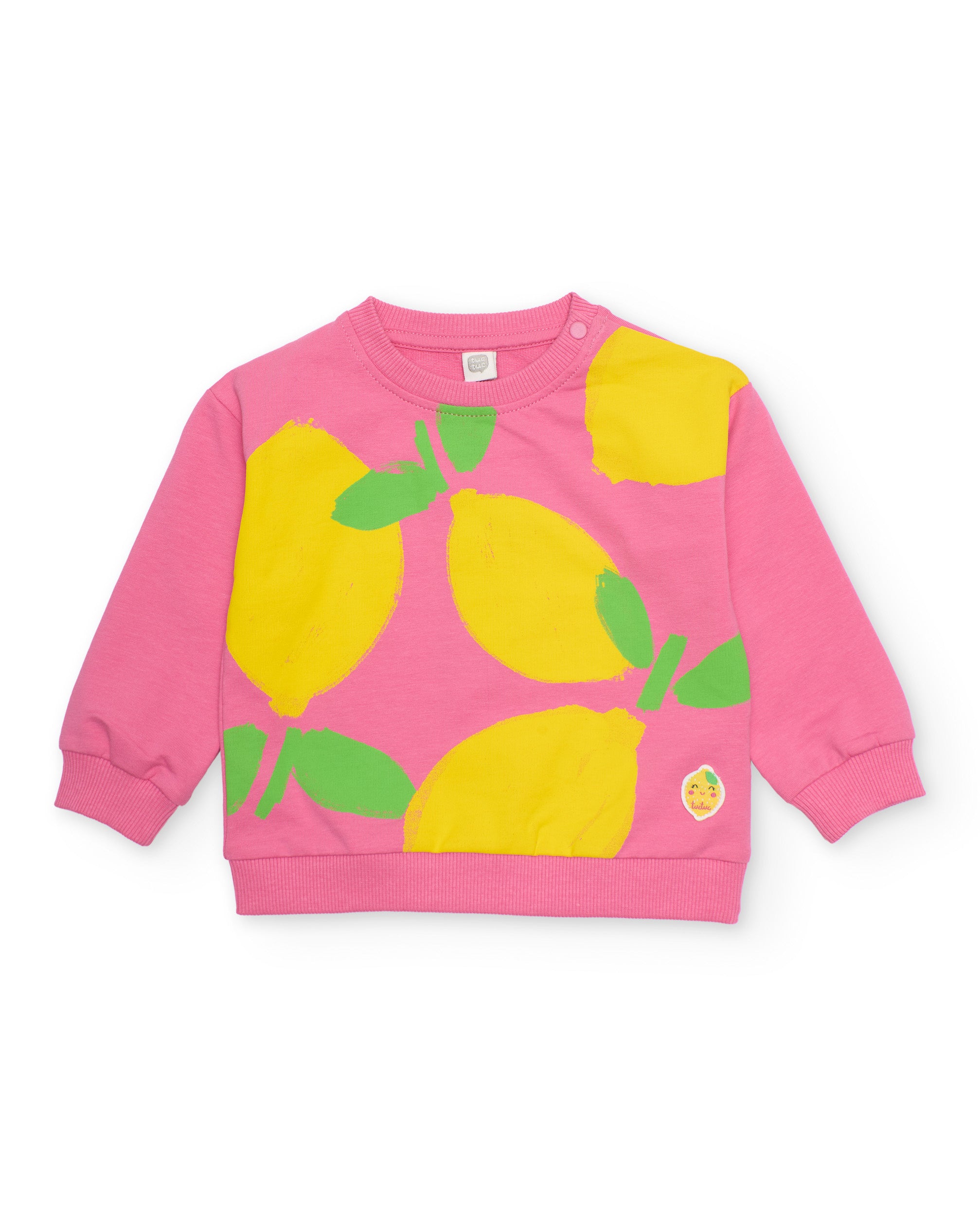 TucTuc Felpe felpa bambina rosa stampa limoni
