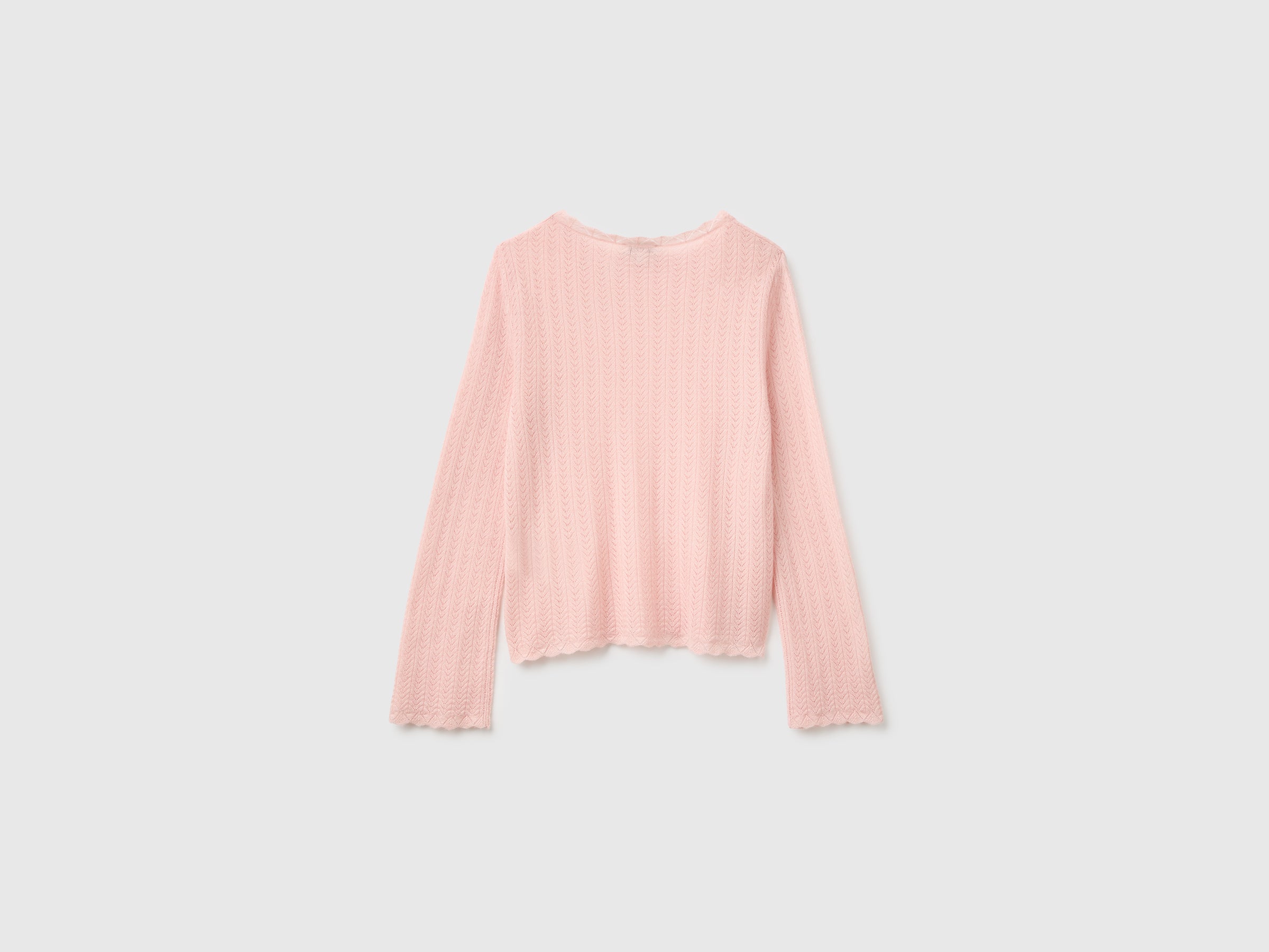United Colors of Benetton Maglione Traforato Lana Ultraleggera Donna