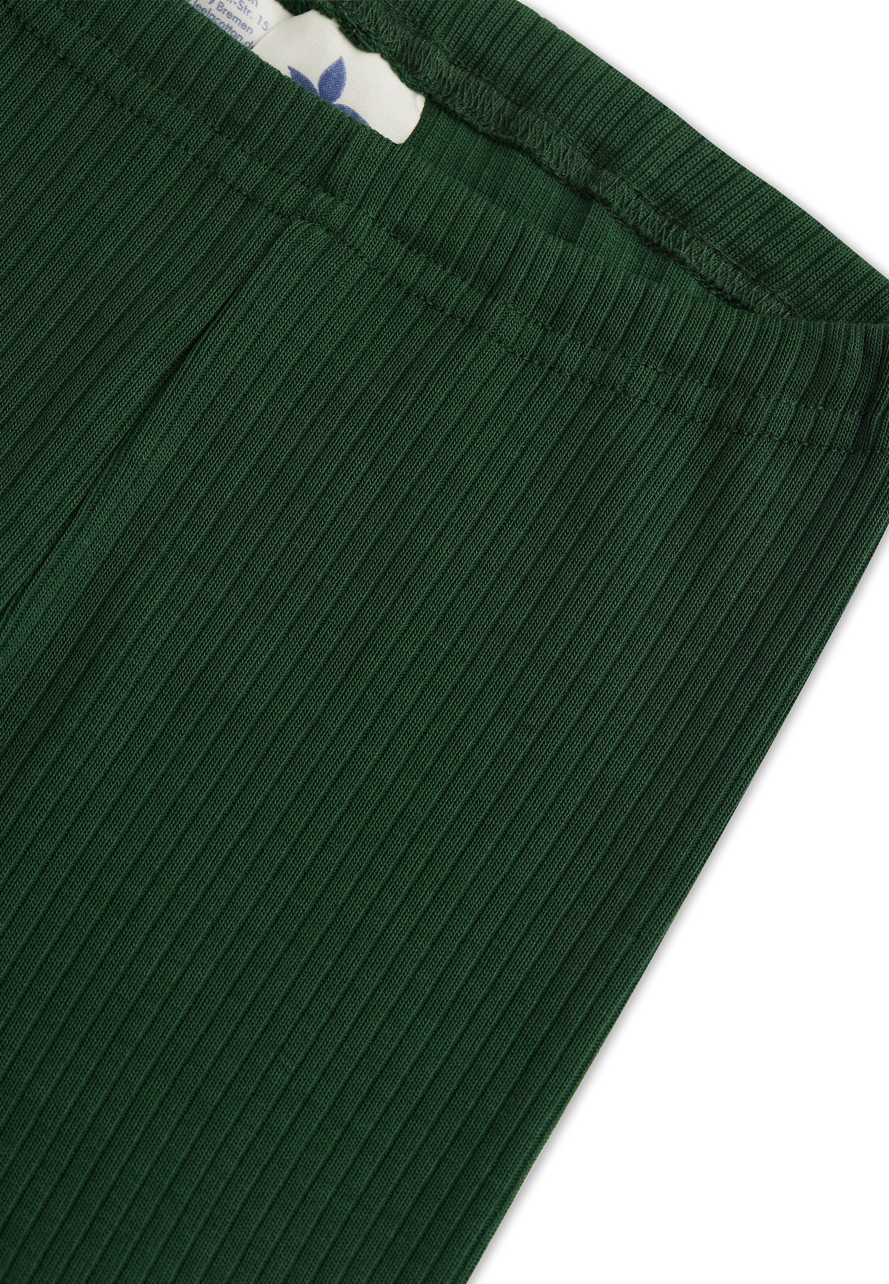Leela Leggings Coste Cotone Organico Verde Pino 1-2 Anni