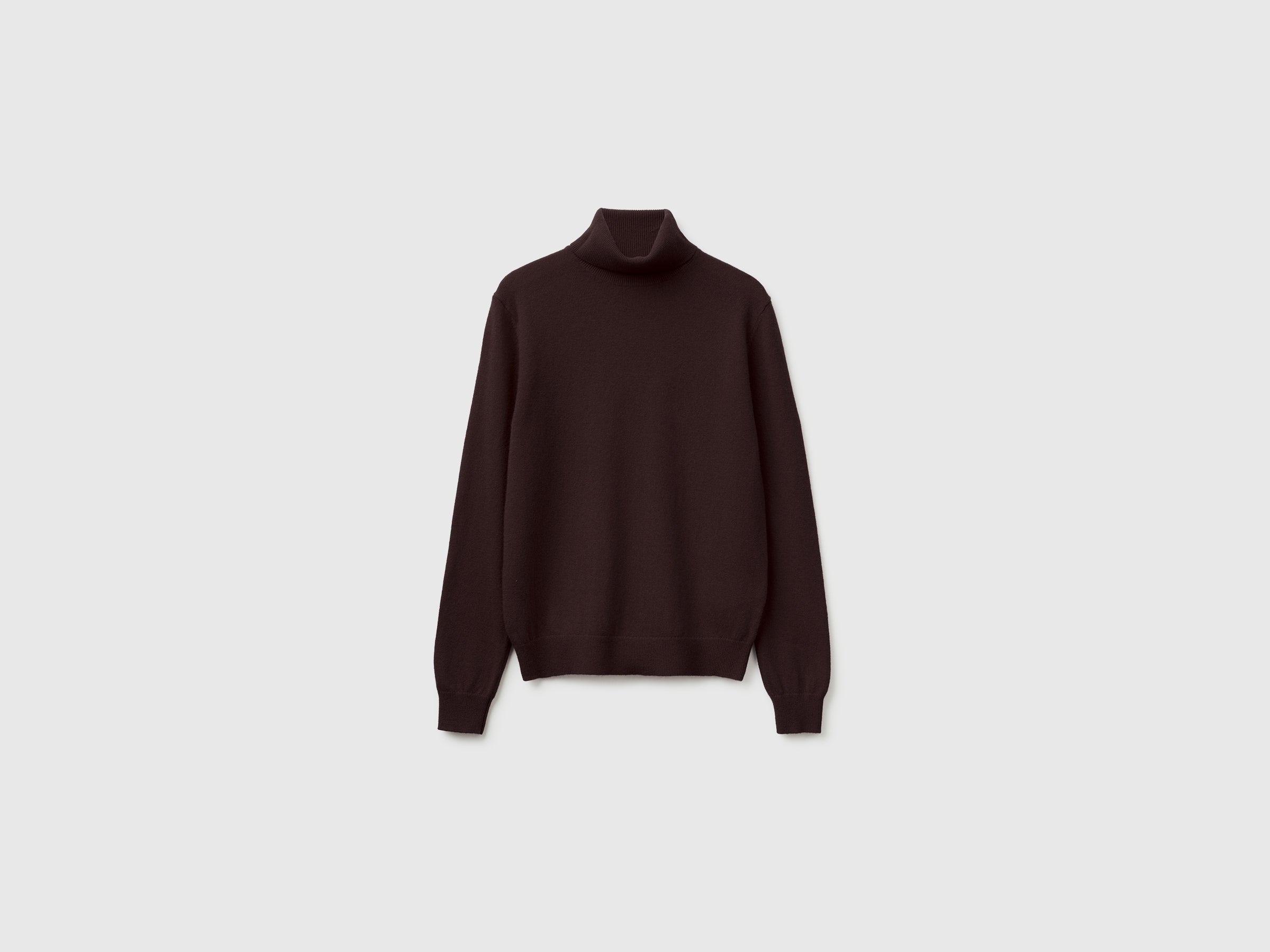 United Colors of Benetton maglione dolcevita lana Merino marrone