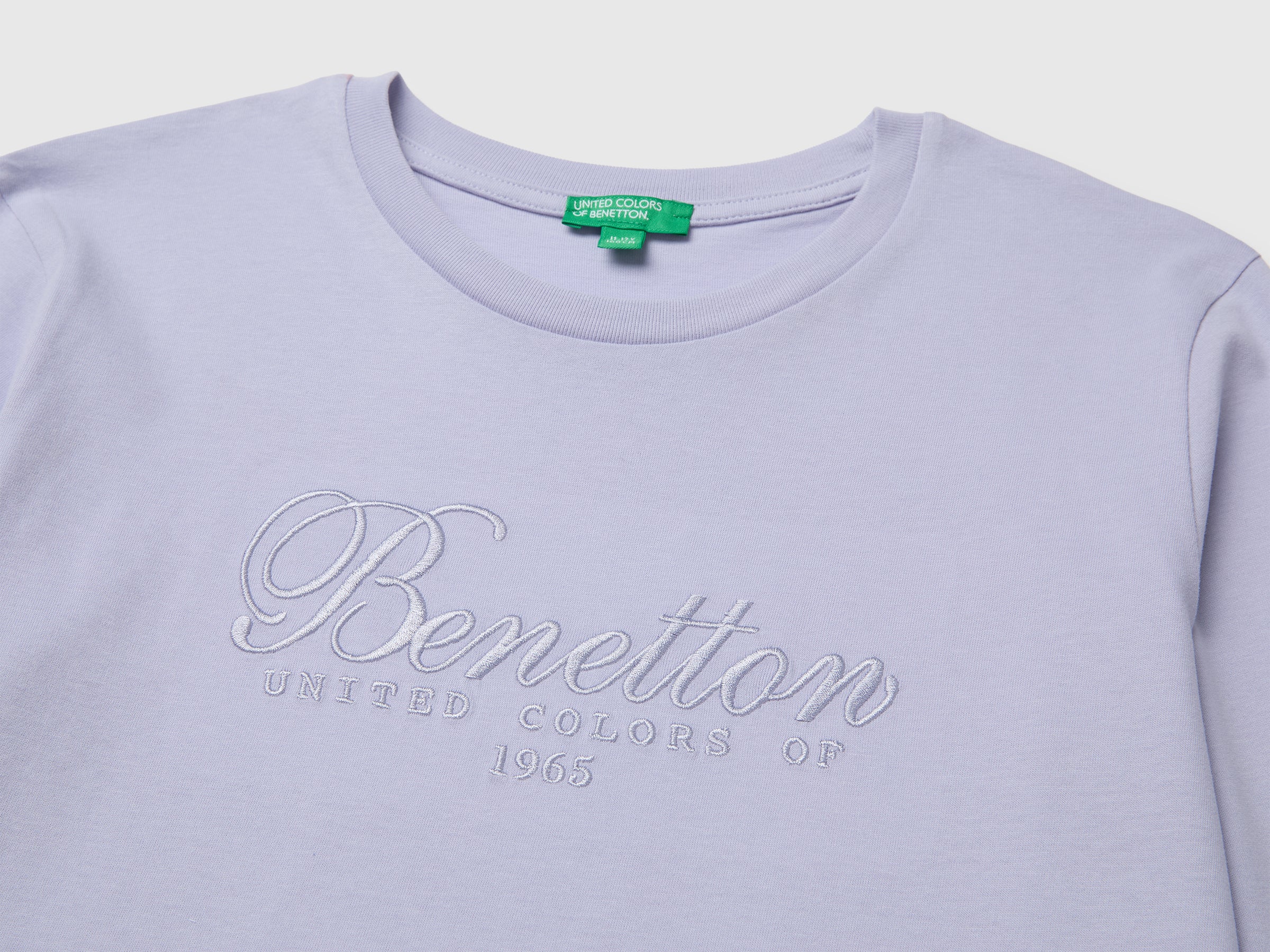United Colors of Benetton t-shirt ricamo maglietta maniche lunghe