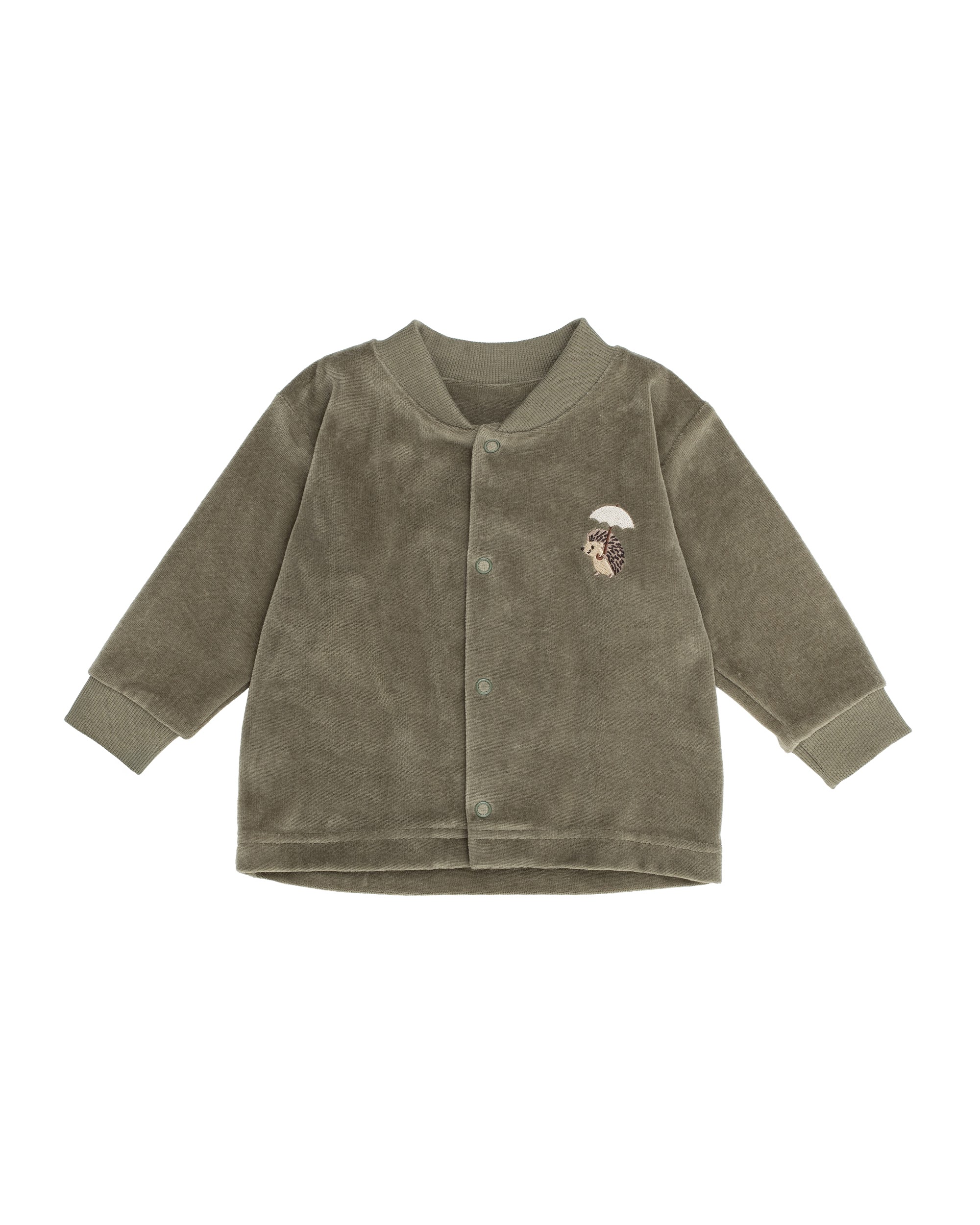 Woolly Organic Baby Jackets Giacca velluto ricamata cotone bio GOTS