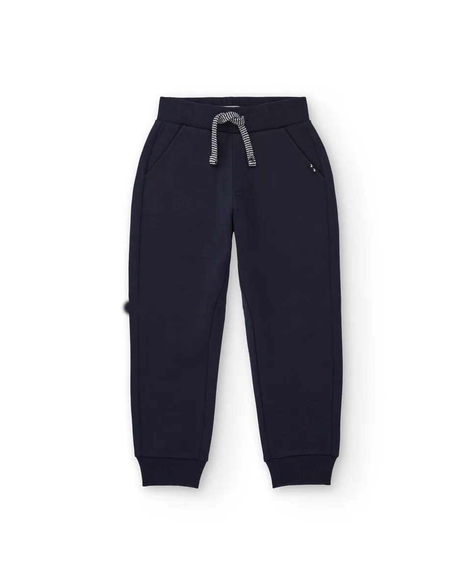 TucTuc Pantaloni jogger bambino blu marino cotone