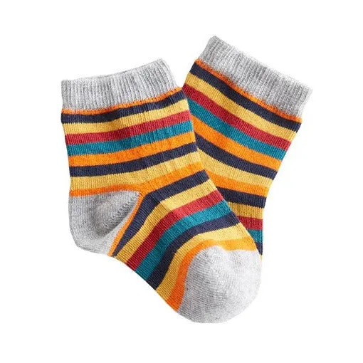 Leela Calzini Cotone Organico righe curry 21-23