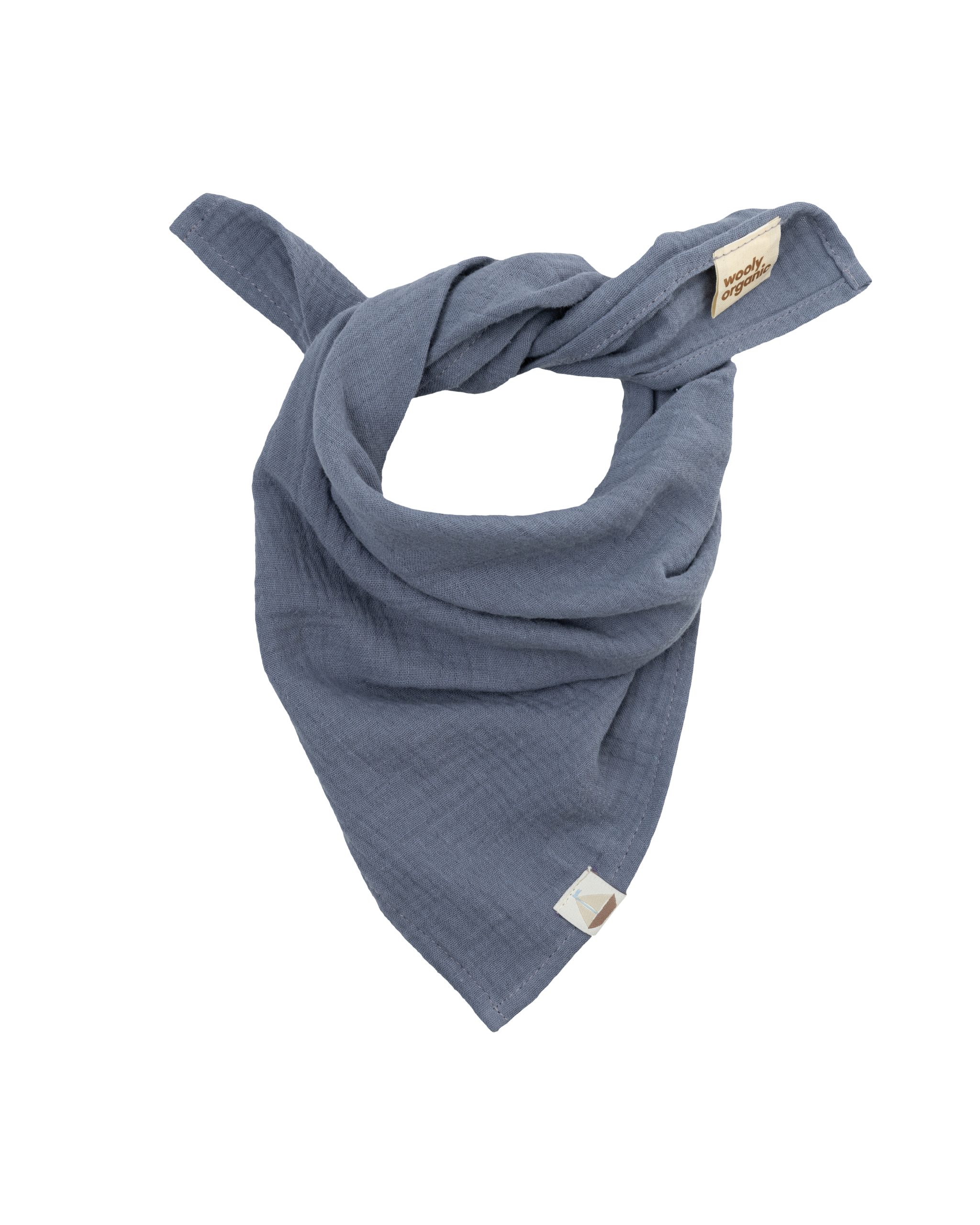 Woolly Organic Bandana with Label foulard Rose Clay 50x50 cotone