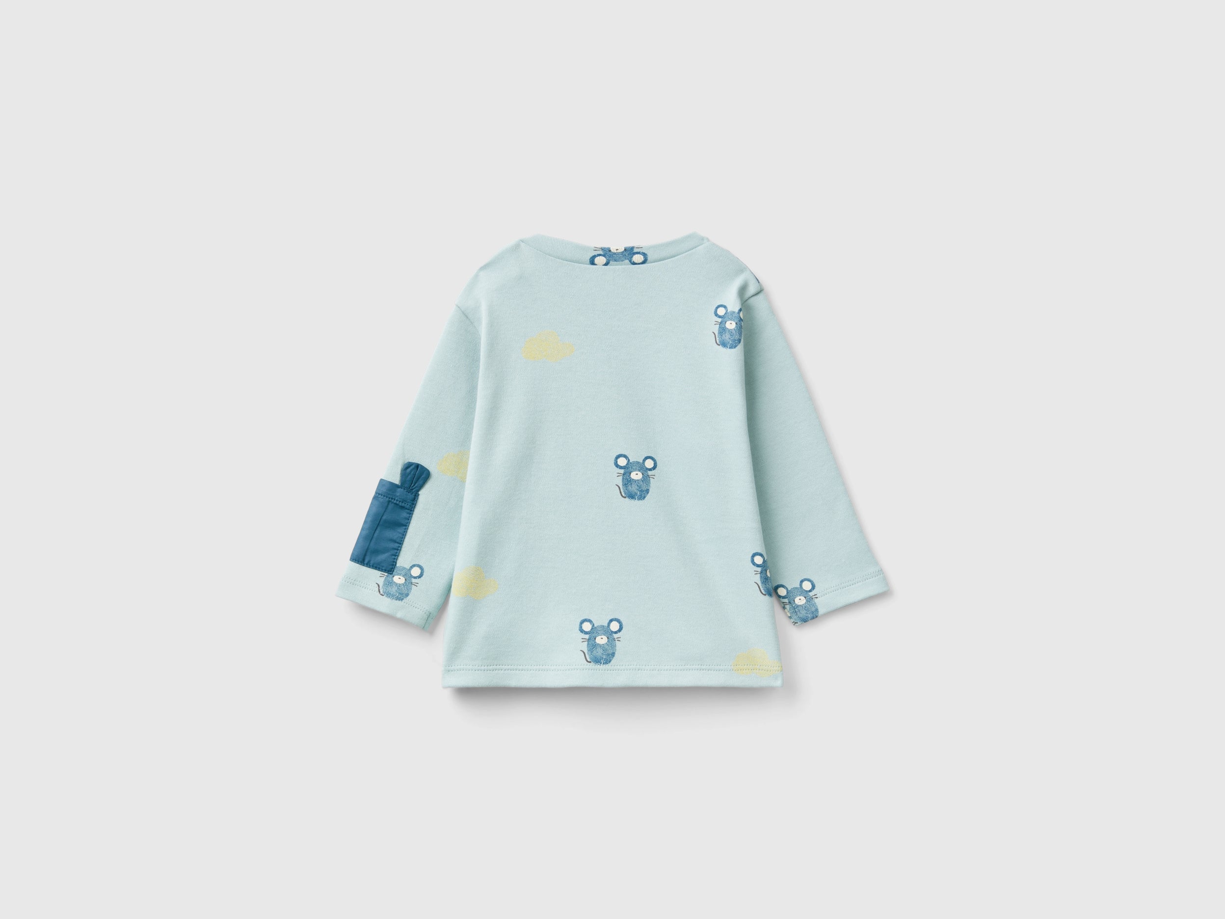 United Colors of Benetton T-Shirt Neonato Cotone Stampa Topo
