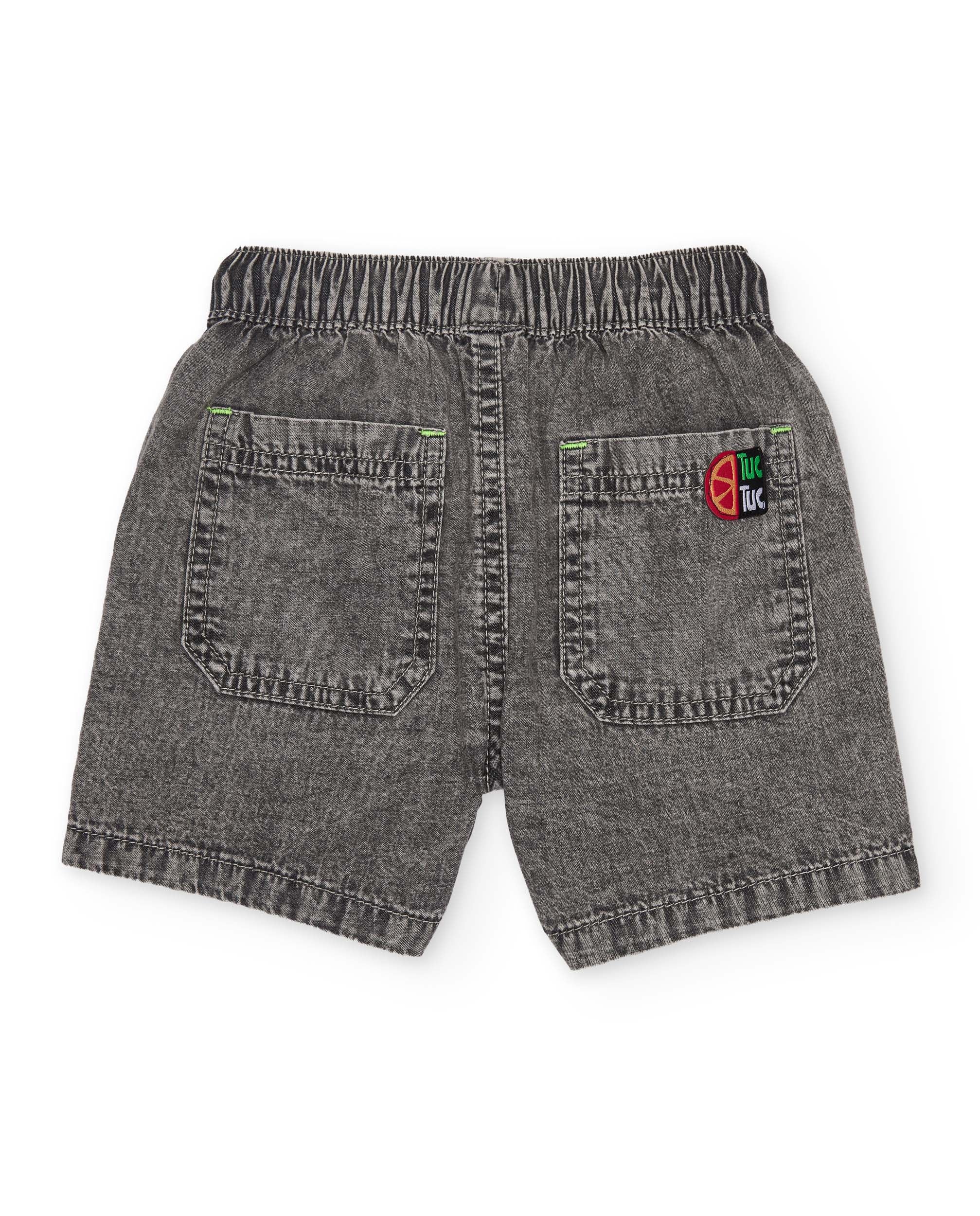 TucTuc Bermuda Bambino Grigio in Cotone Denim