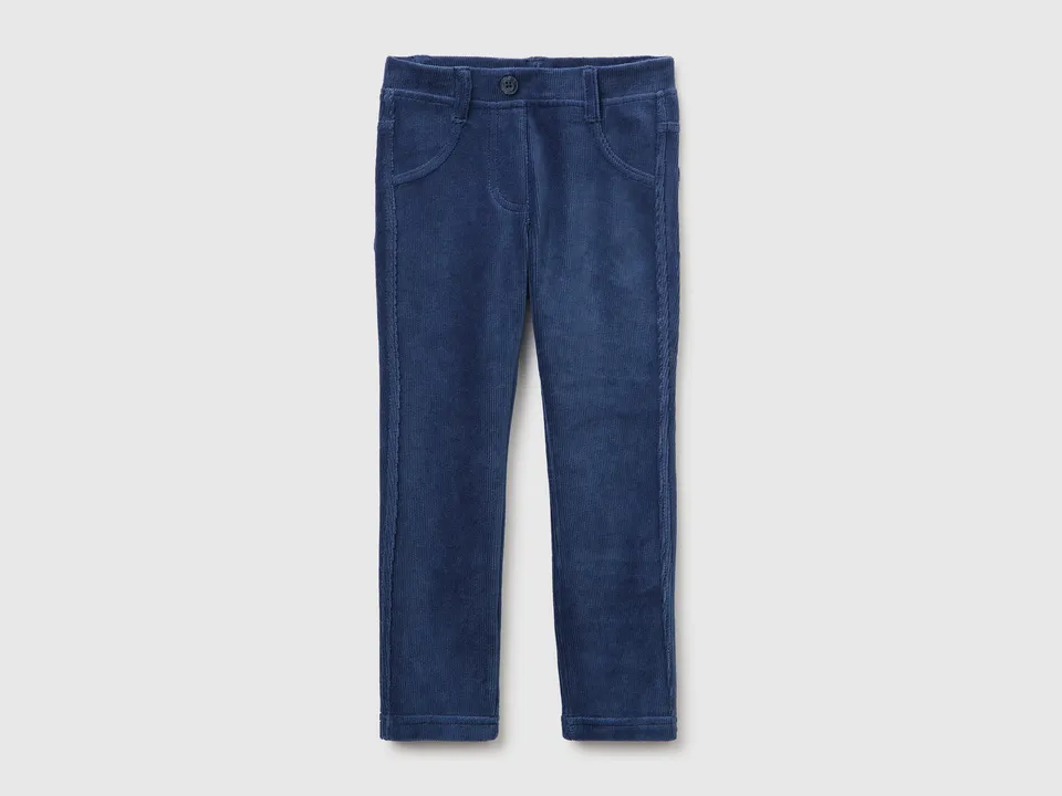 United Colors of Benetton Pantaloni Bimba Ciniglia a Coste