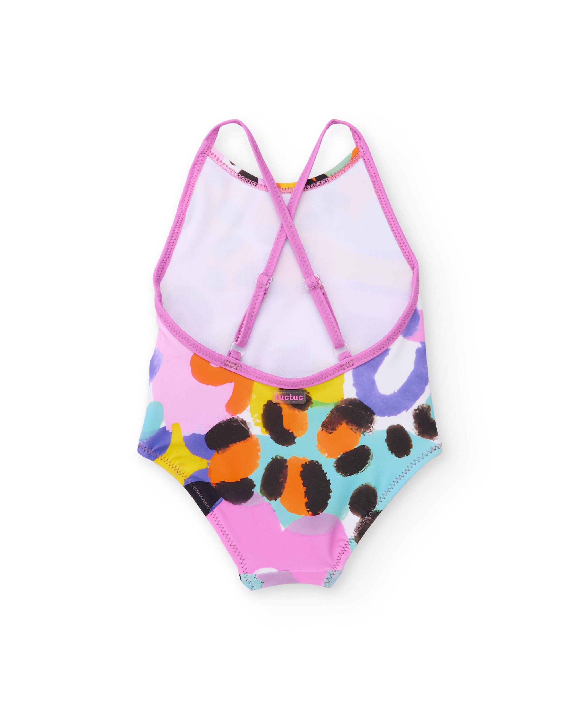 TucTuc Costumi Da Bagno Costume Bambina Bianco Astratto
