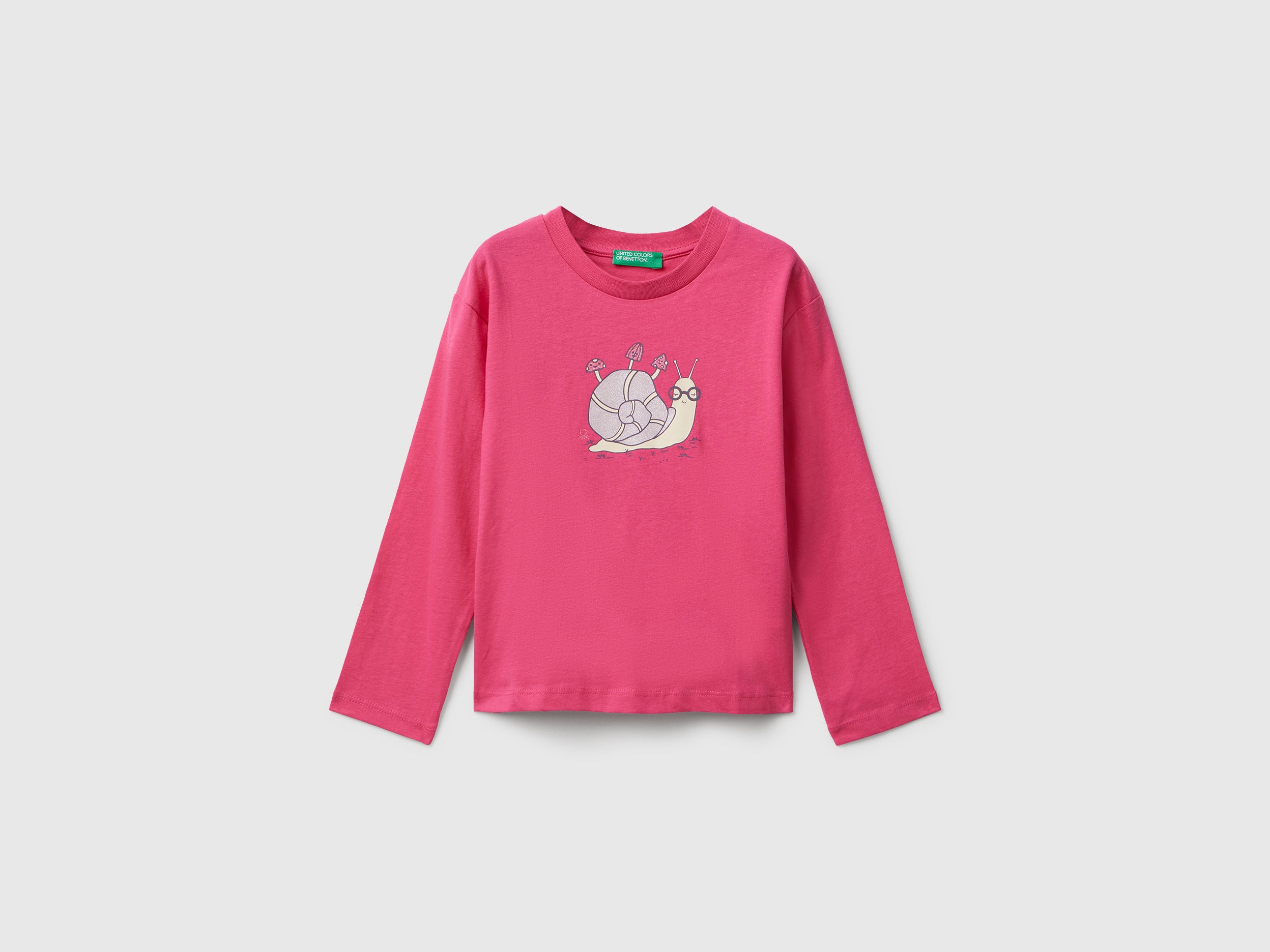 United Colors of Benetton T-Shirts maglietta cotone bio glitter