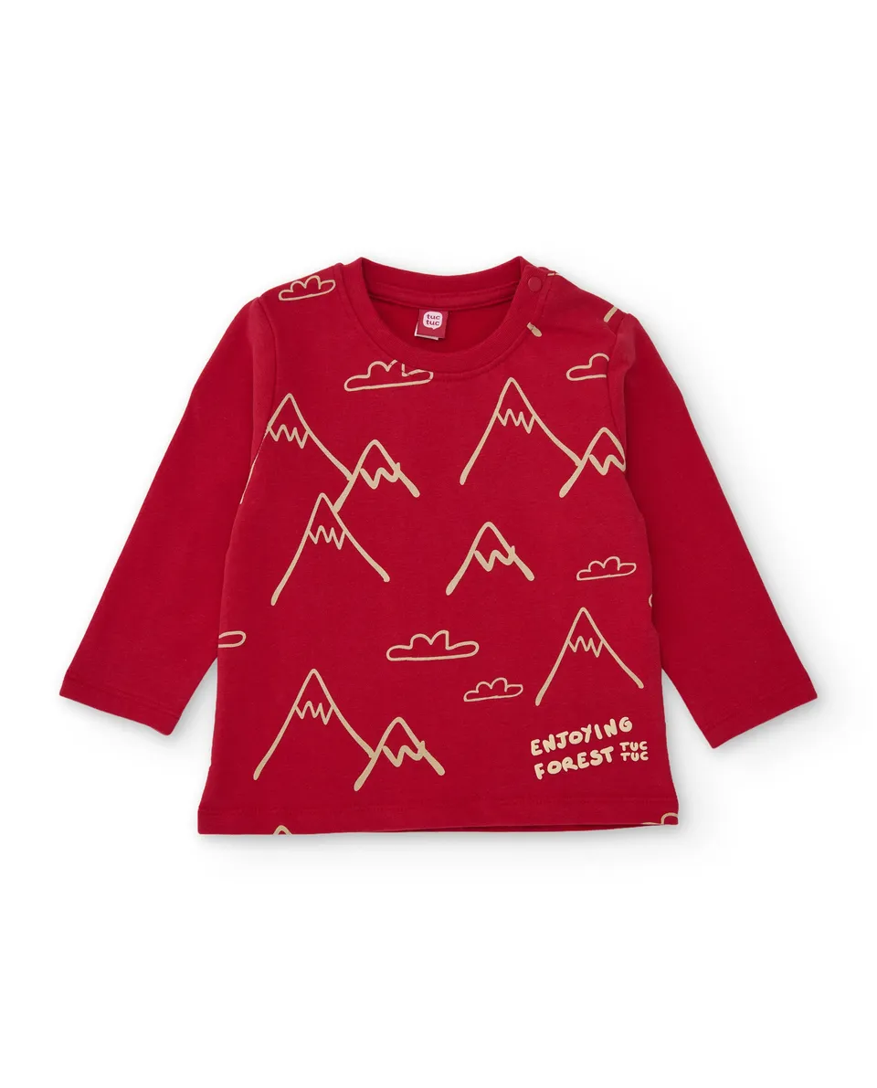 TucTuc Magliette Jersey montagne bambino rosso 4A