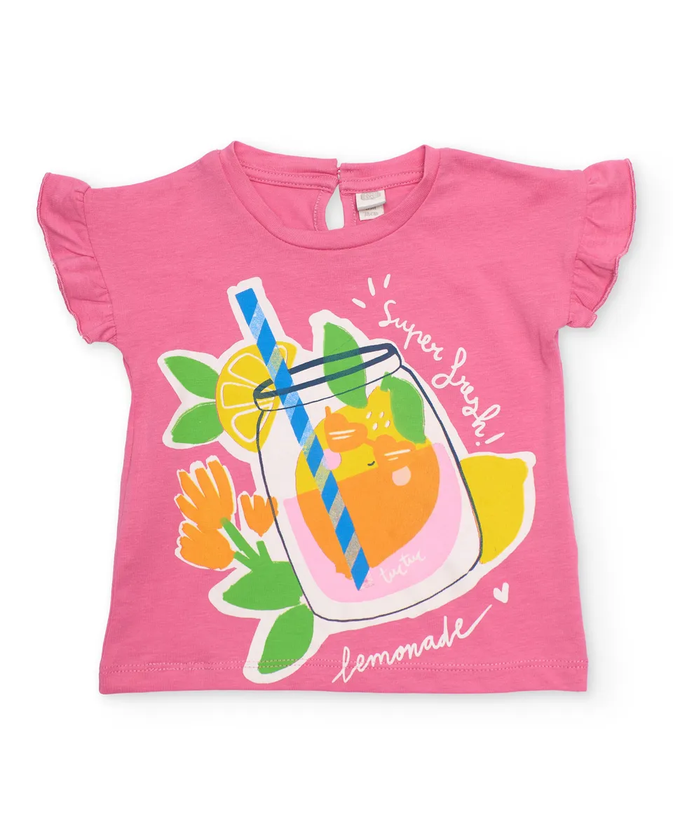 TucTuc Magliette T-shirt Limonata Maglietta Rosa Cotone