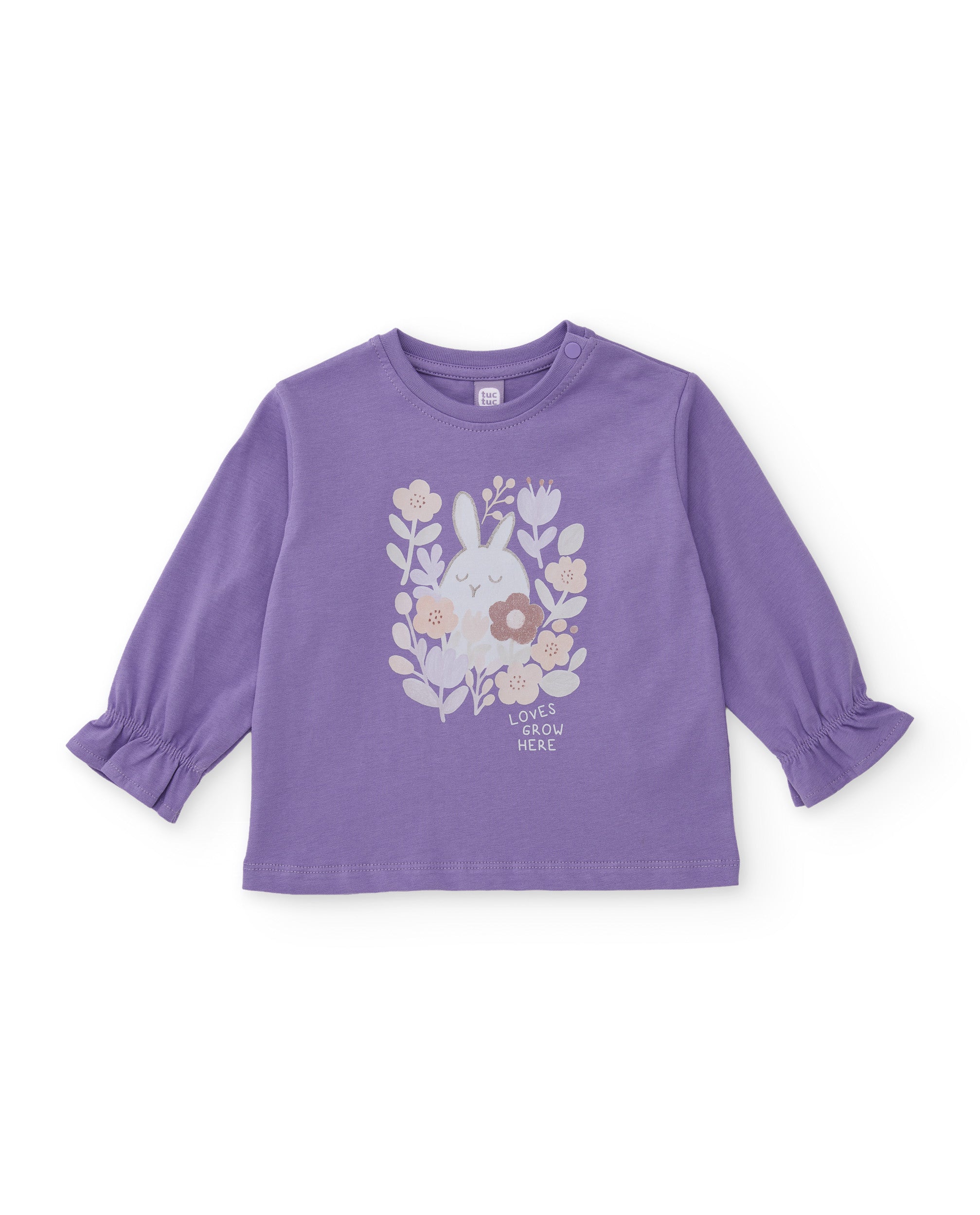 TucTuc Magliette Maglia Bambina Lilla Maniche Lunghe