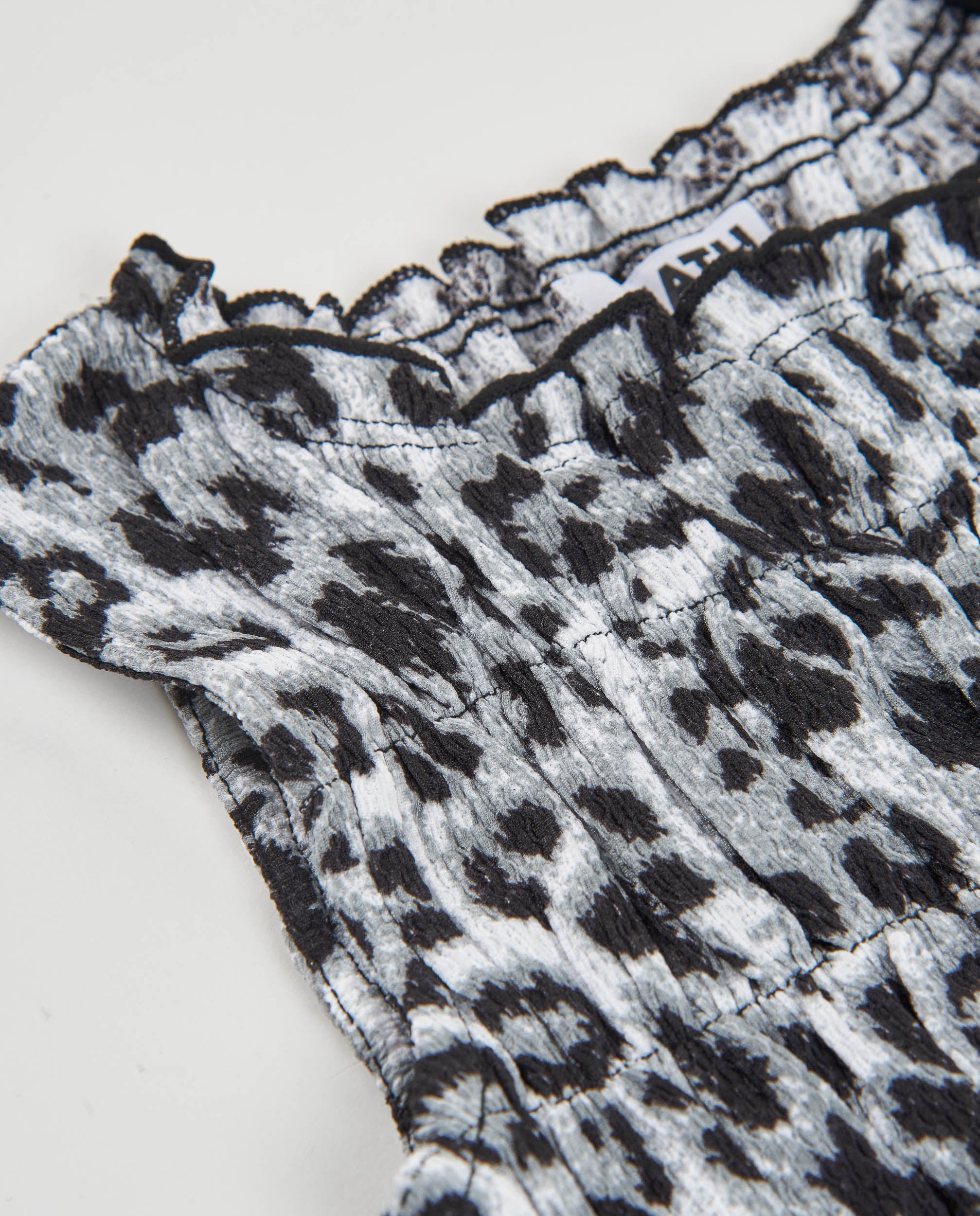 TucTuc Maglietta top animalier bambina nero elastico
