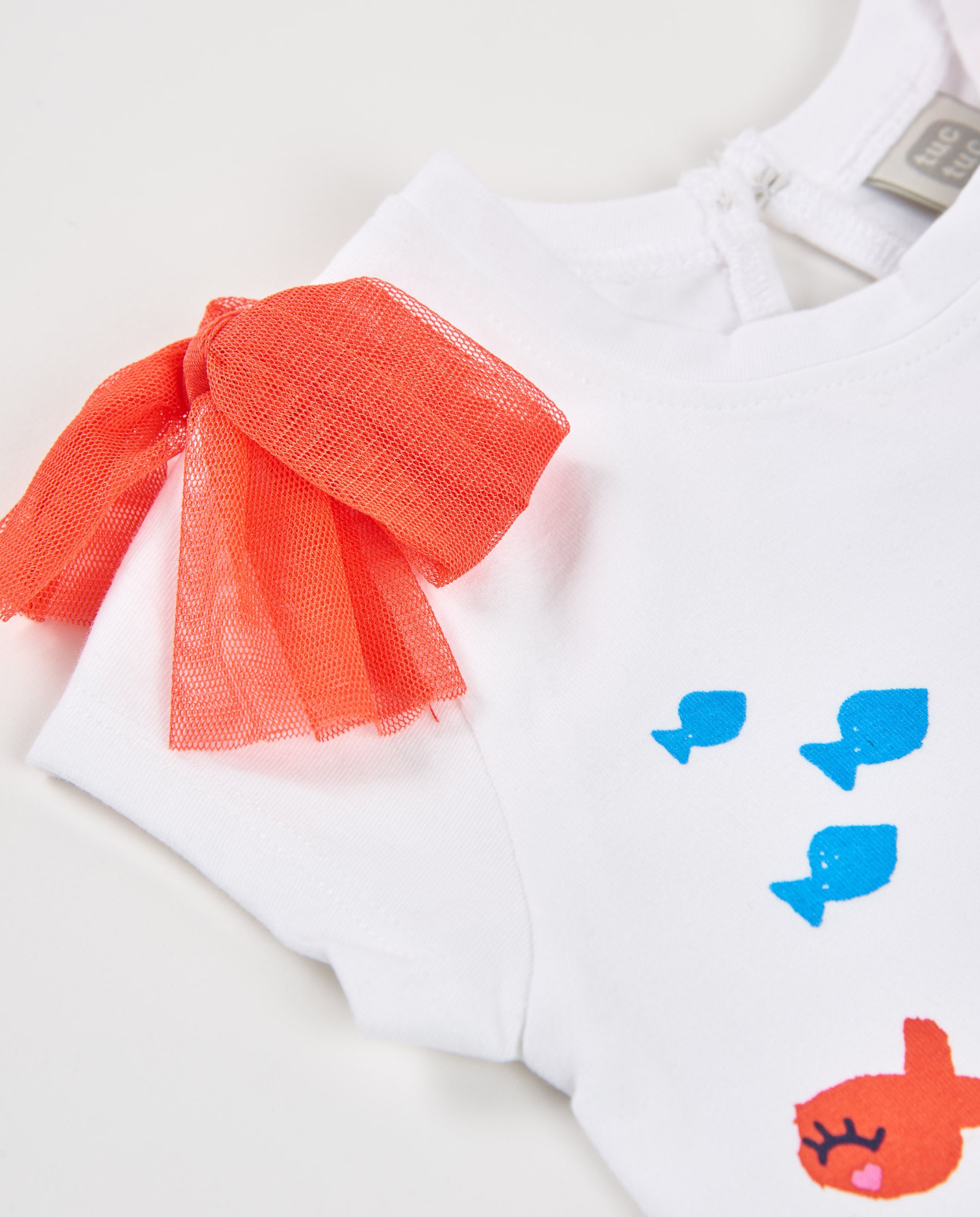 TucTuc Magliette t-shirt pesce maglia bianca