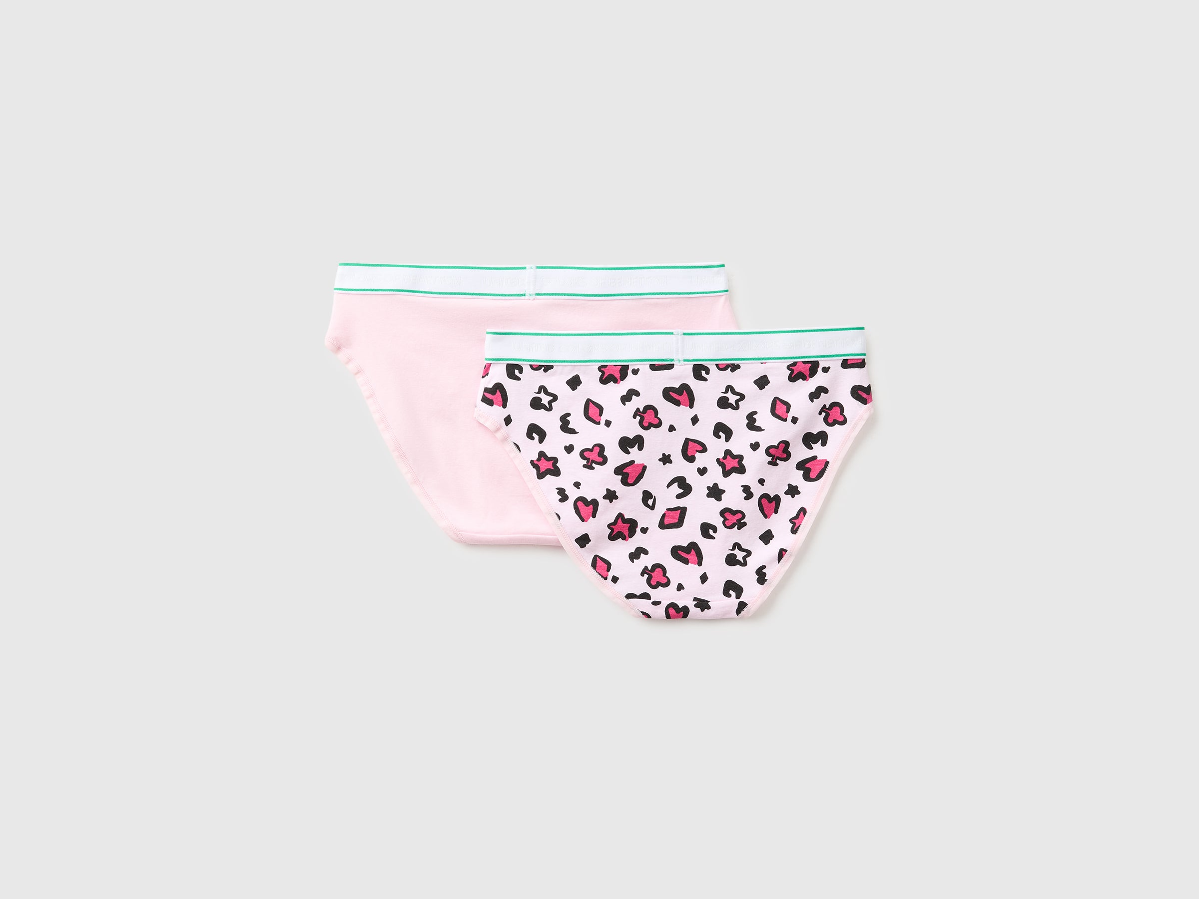 United Colors of Benetton slip bambina cotone 2 pezzi rosa