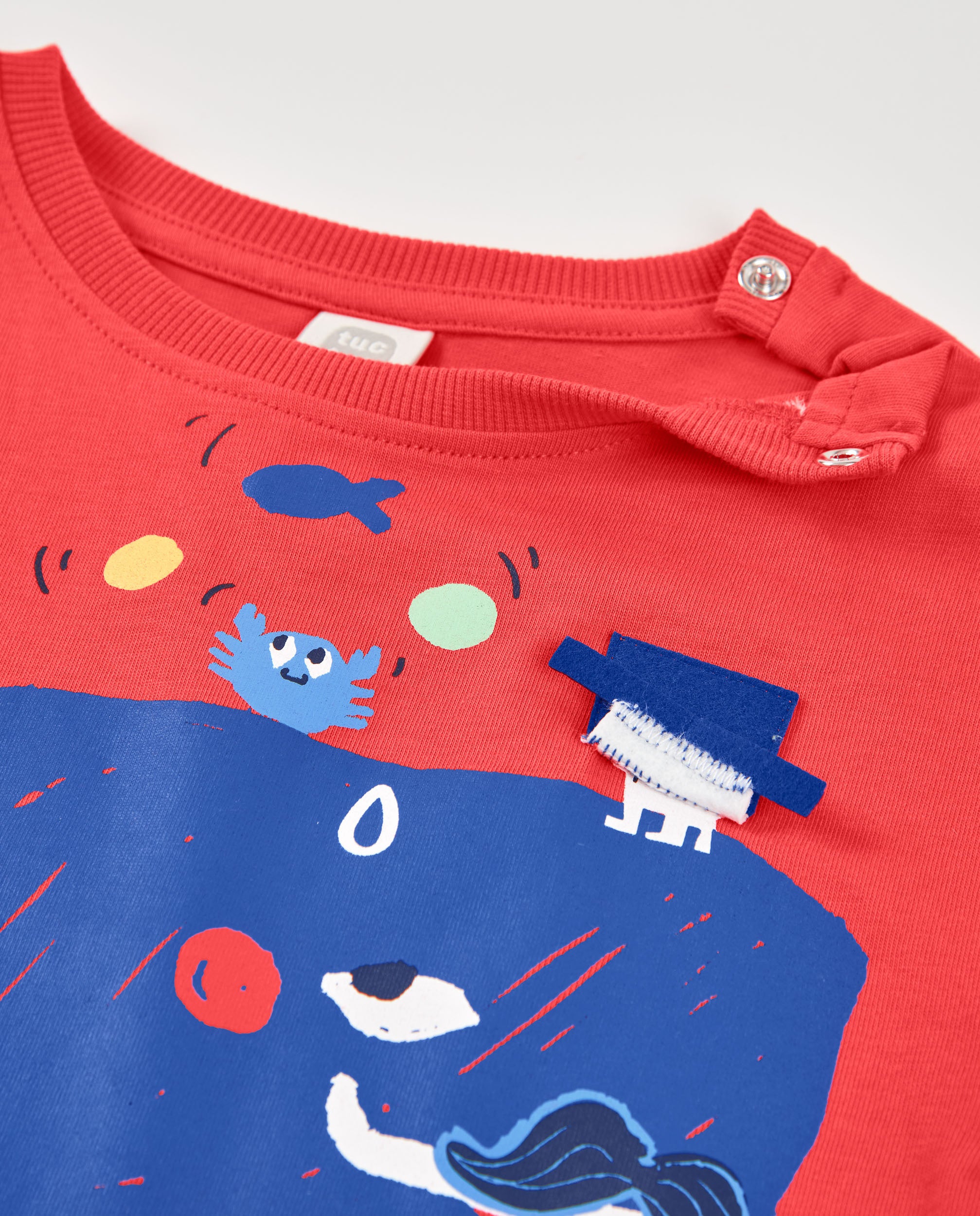 TucTuc Magliette t-shirt bambino balena rosso