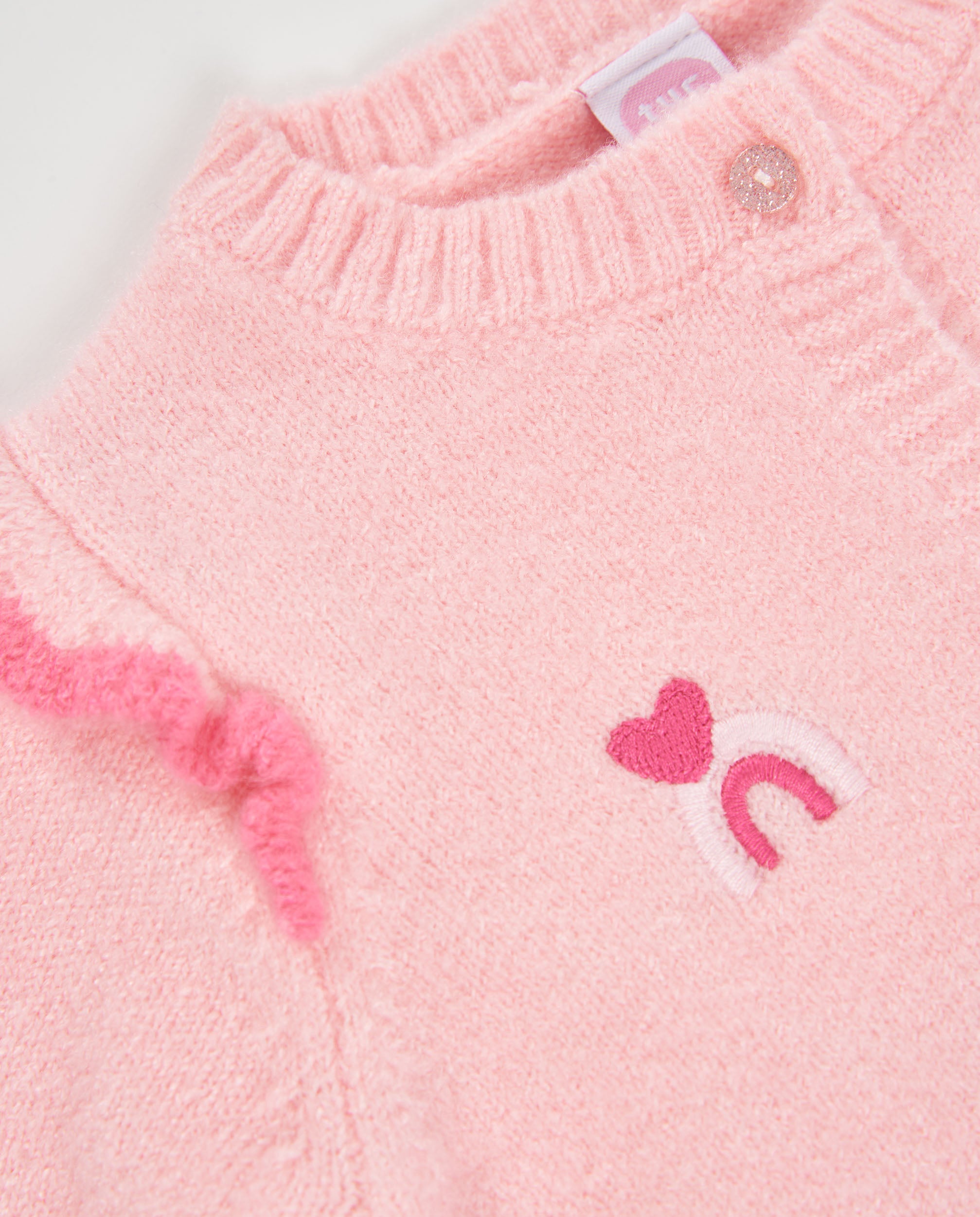 TucTuc Maglioni Giacca in maglia neonata rosa volant