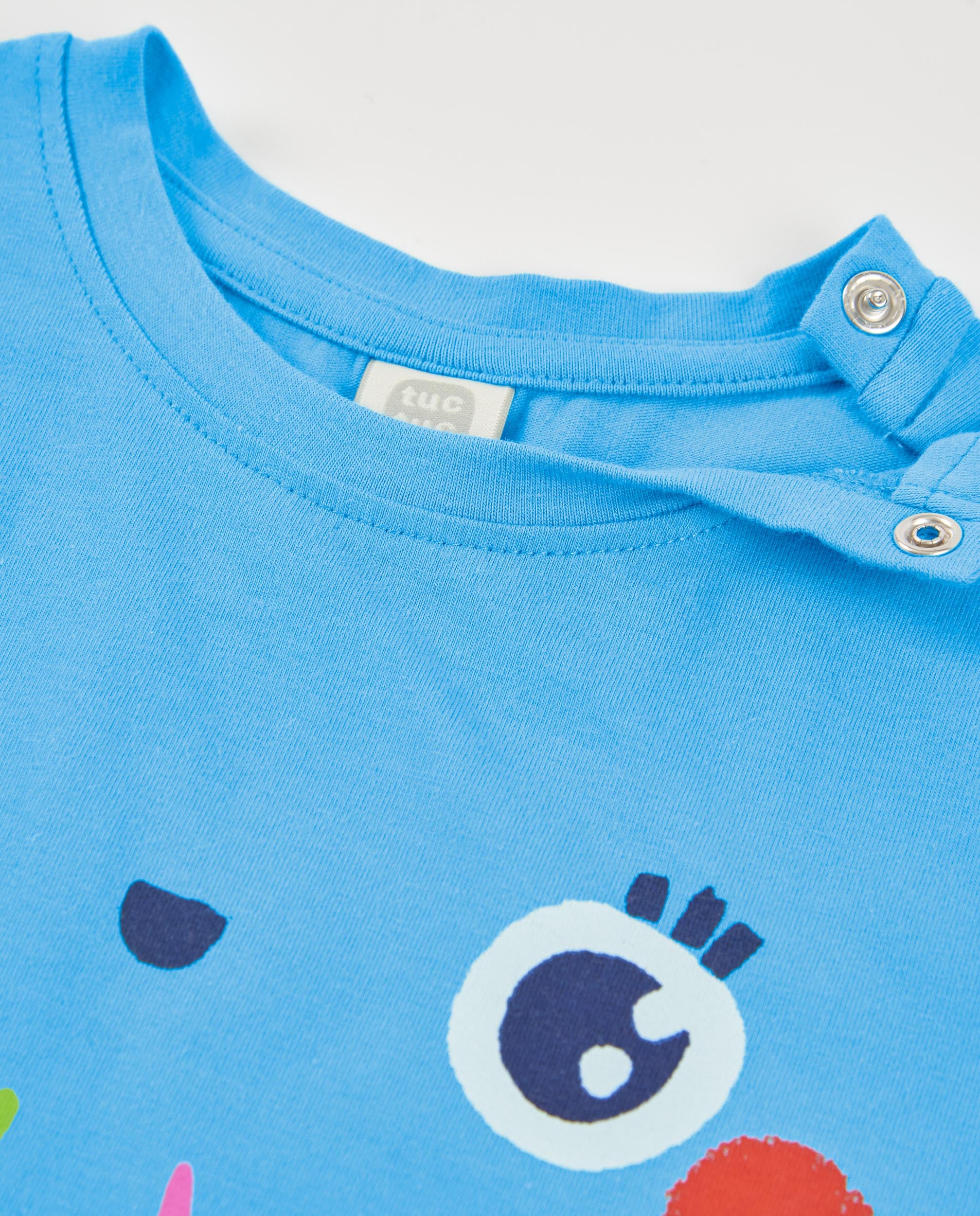 TucTuc Magliette T-Shirt Bambina Blu con Nodo