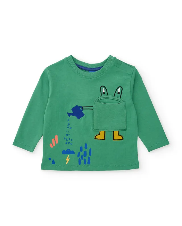 TucTuc Magliette Jersey Bambino Verde 4A Taschino Stampa