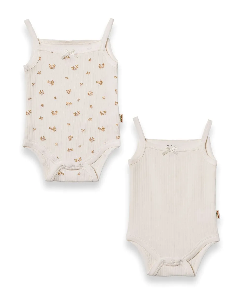 Kocarcia Babycosy Set 2 Body Senza Maniche Modal Crema