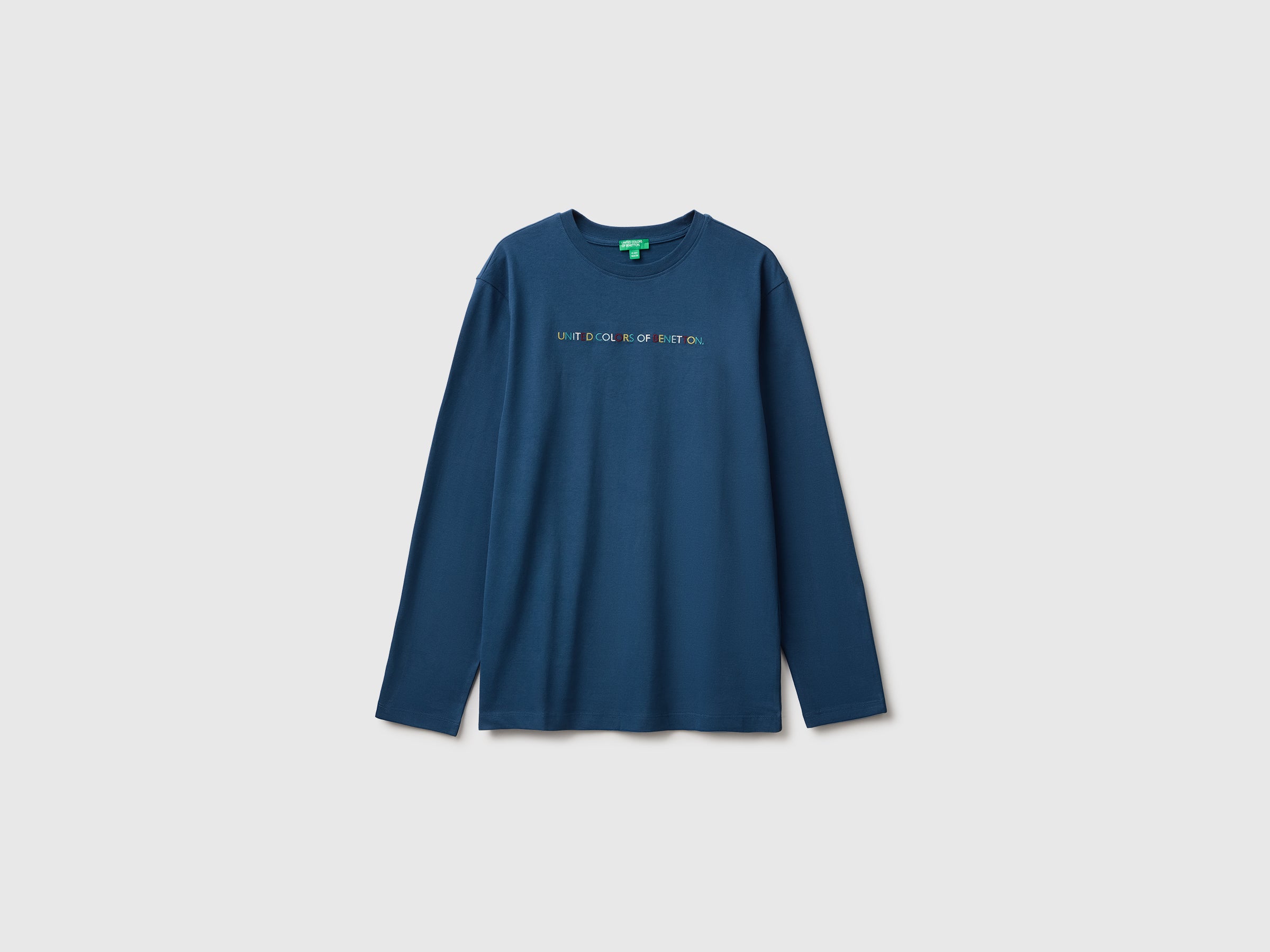 United Colors of Benetton T-Shirts Maglietta stampa ricamo L cotone bio