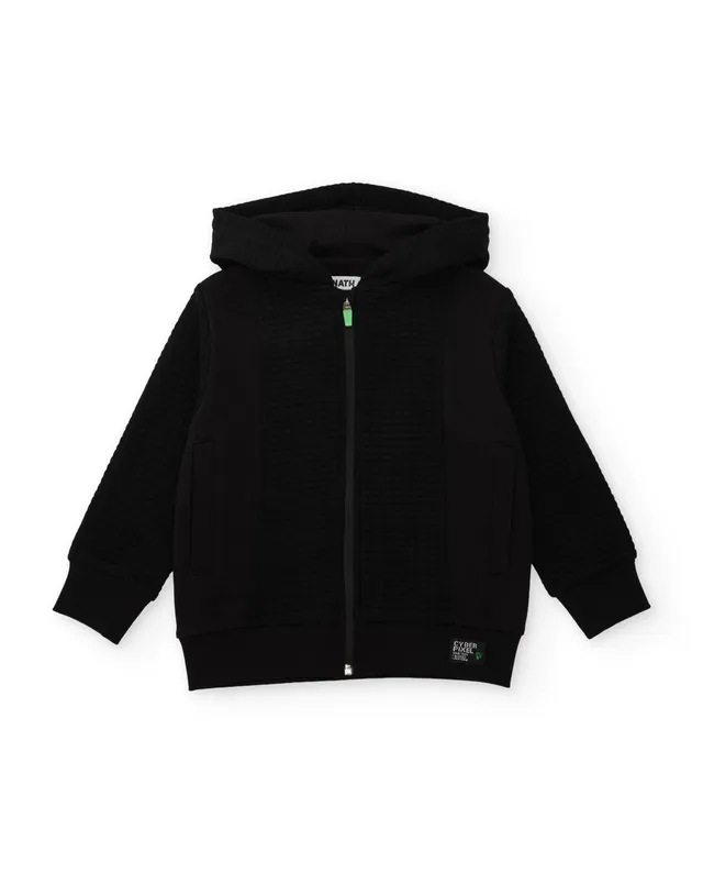 TucTuc Felpe Felpa Bambino con Cappuccio Nero 4A felpa zip