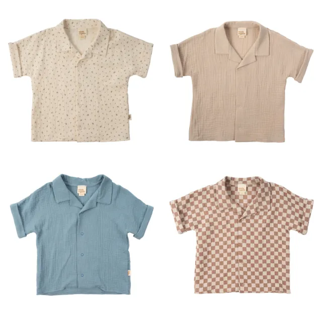Woolly Organic Muslin Kids Shirt camicia bambino cotone bio