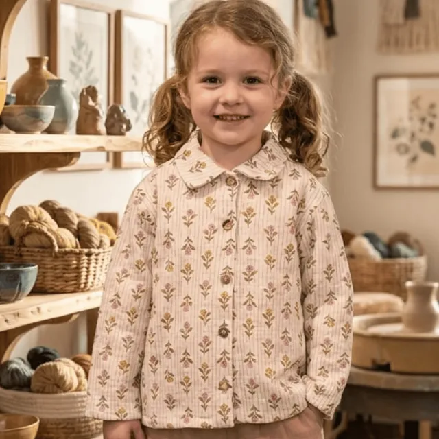 Petite Citrouille Hortense camicetta bambina garza cotone fiori