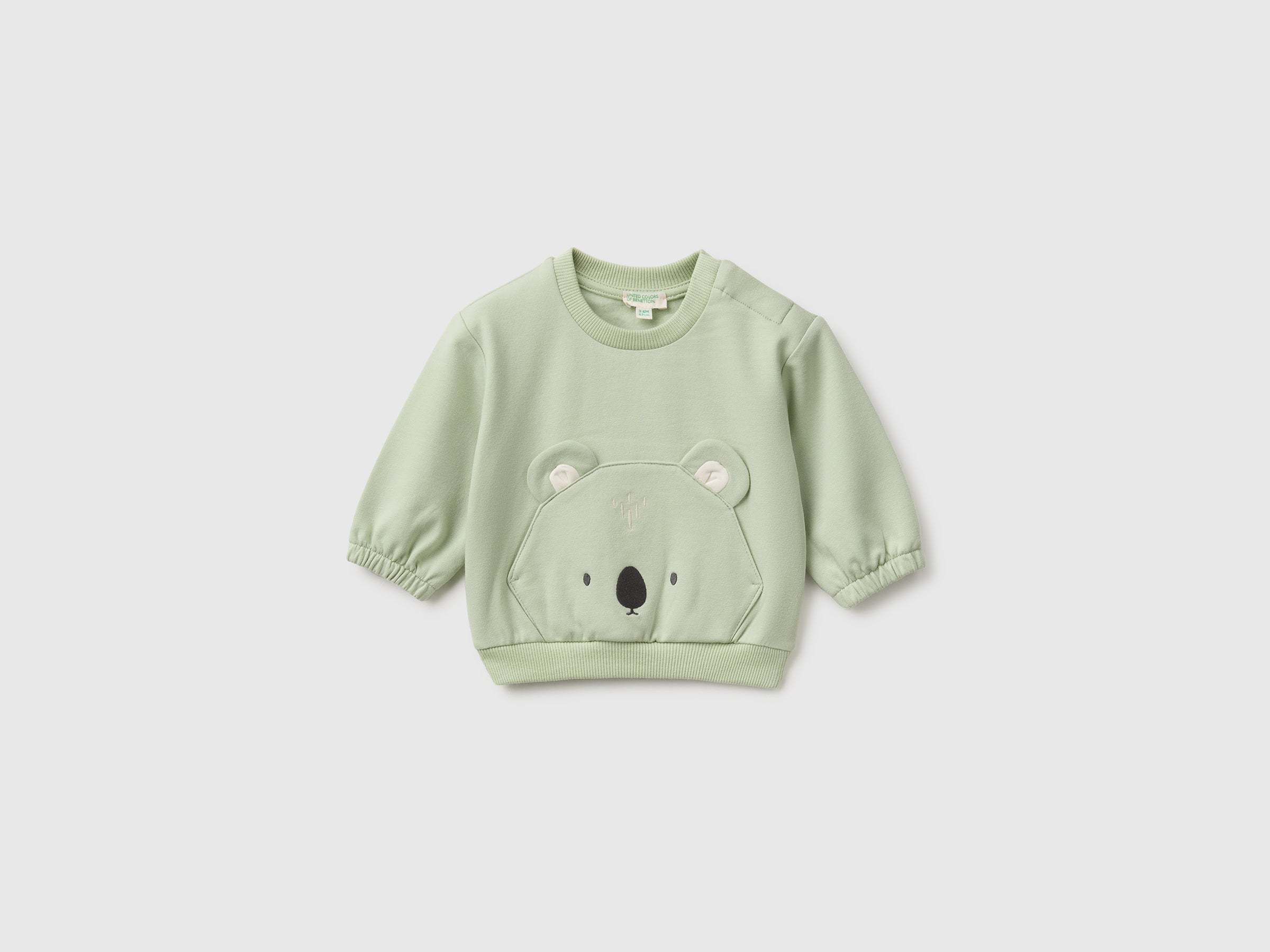 United Colors of Benetton Felpa bimbo cotone bio tasca animali 56