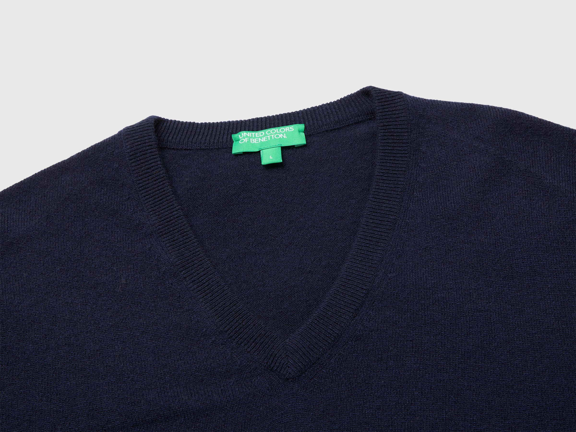 United Colors of Benetton Midnight blue maglione lana merino S