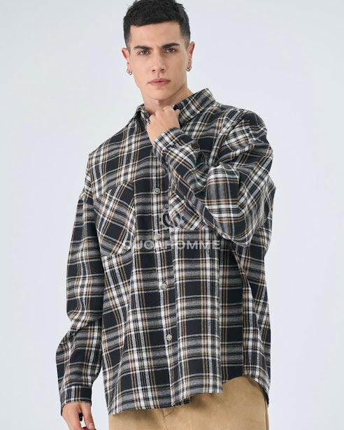 Sottosopra AN838316G camicia uomo quadri blu taglia L