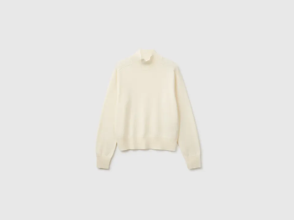 United Colors of Benetton maglione dolcevita misto cashmere