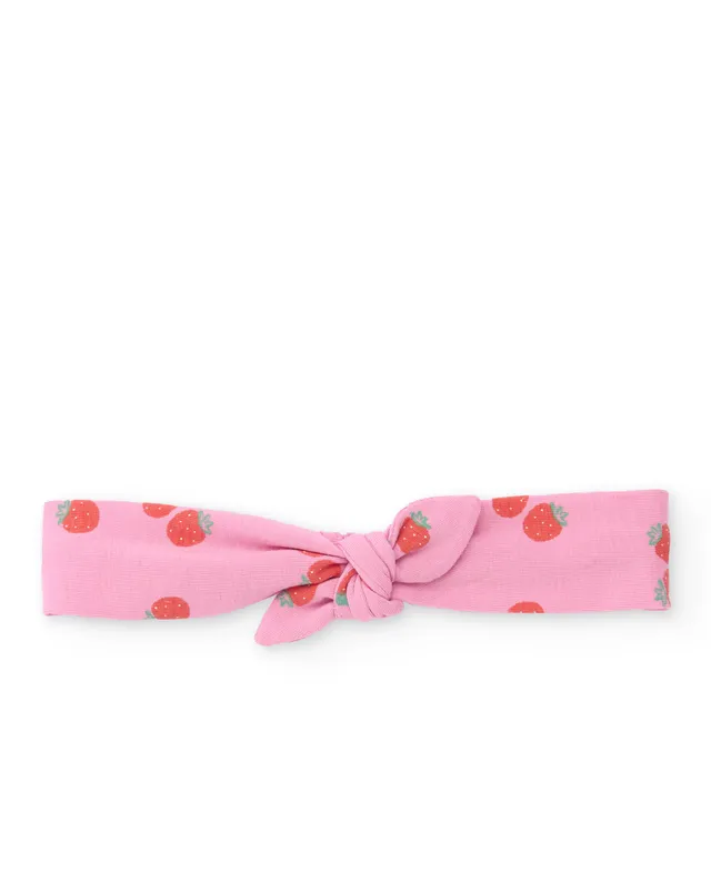 TucTuc Accessori fascia neonato nodo fragole rosa taglia U