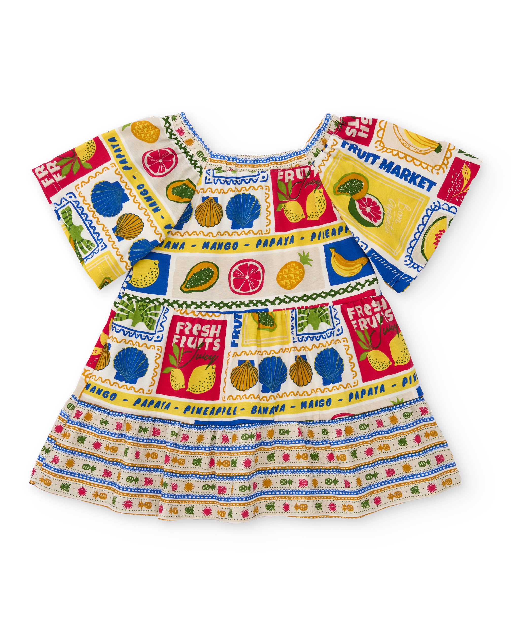 TucTuc Vestiti Vestito Maglia Bambina Beige Frutta