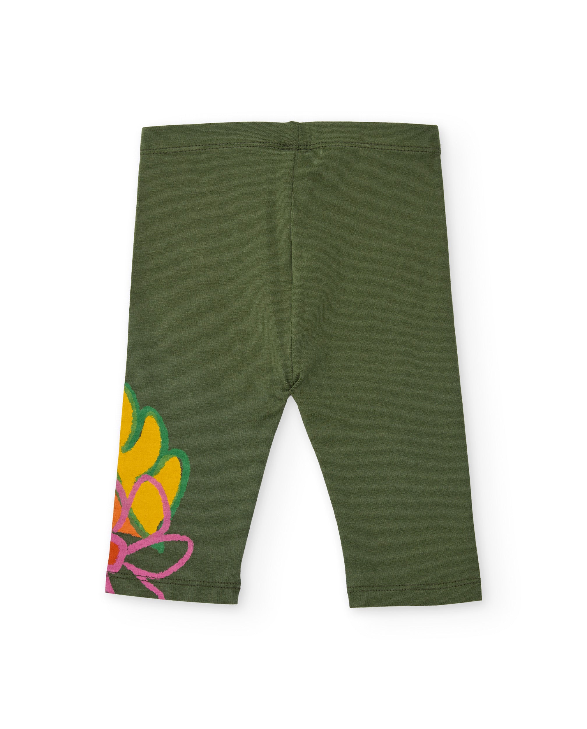 TucTuc Leggings maglia bambina verde dettaglio stampato