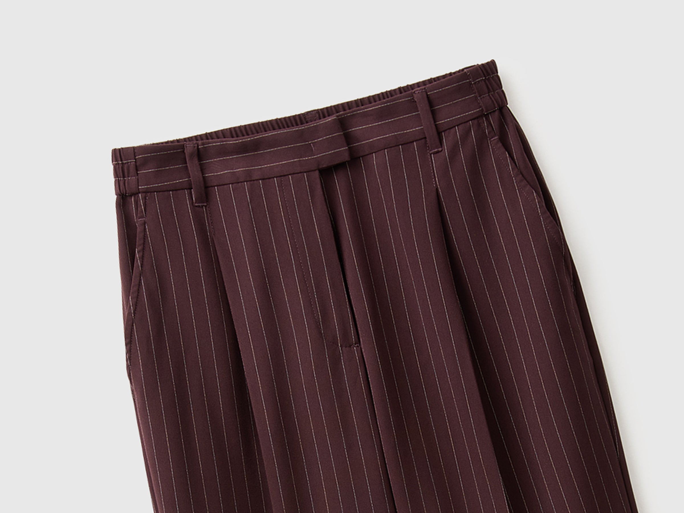 United Colors of Benetton Trousers Pantaloni Gessati Carrot-Fit Viscosa