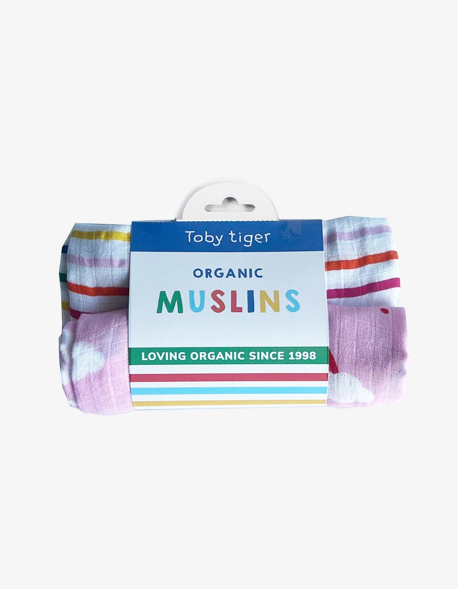Toby Tiger set 2 mussole Sole cotone biologico neonato