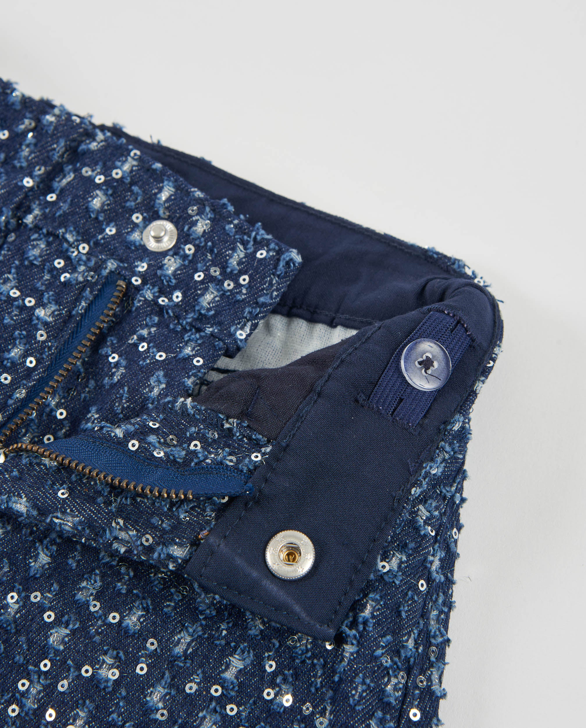 TucTuc Gonne minigonna bambina denim blu paillettes