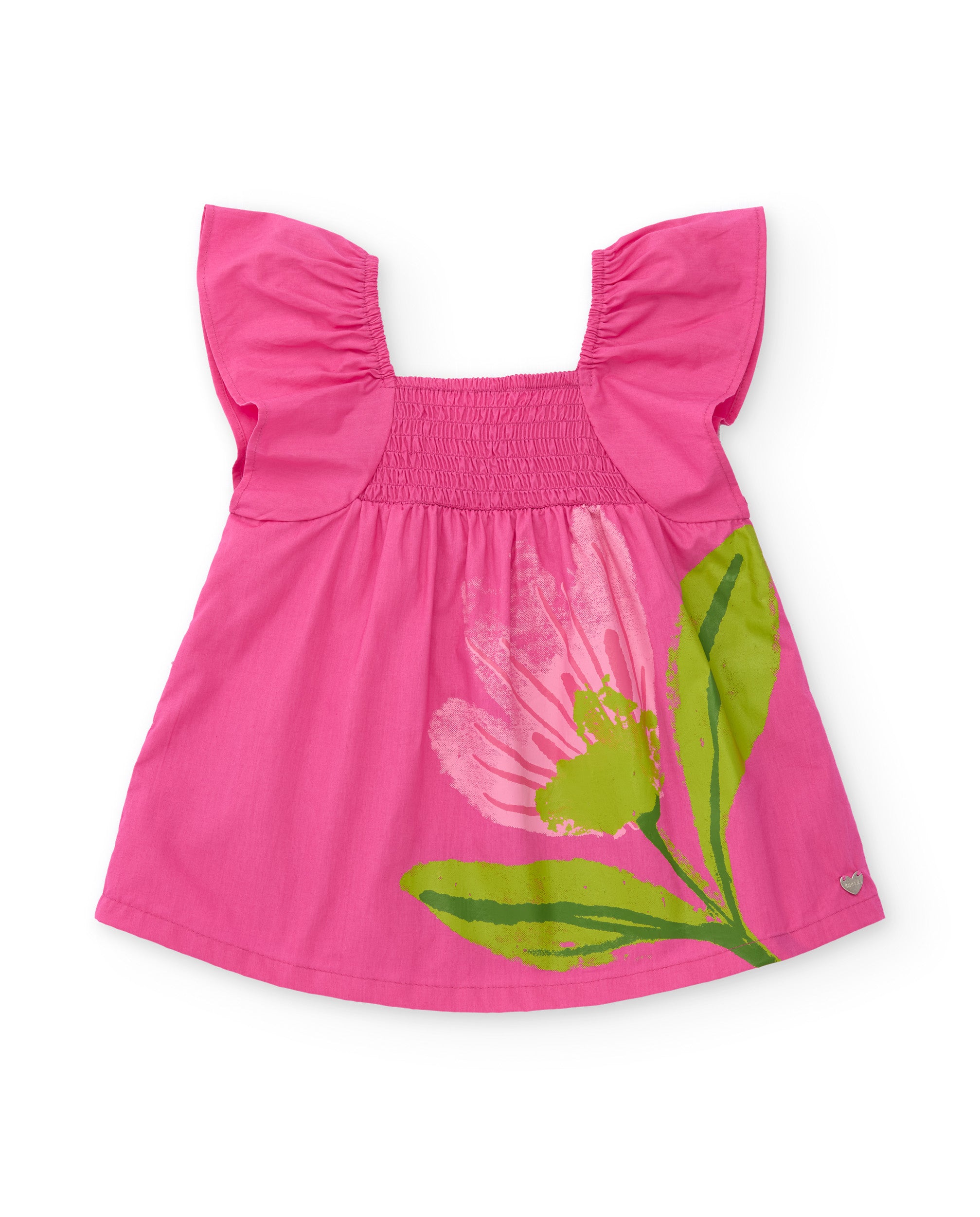 TucTuc Vestiti Abito Bambina Rosa Fucsia Stampa Fiori
