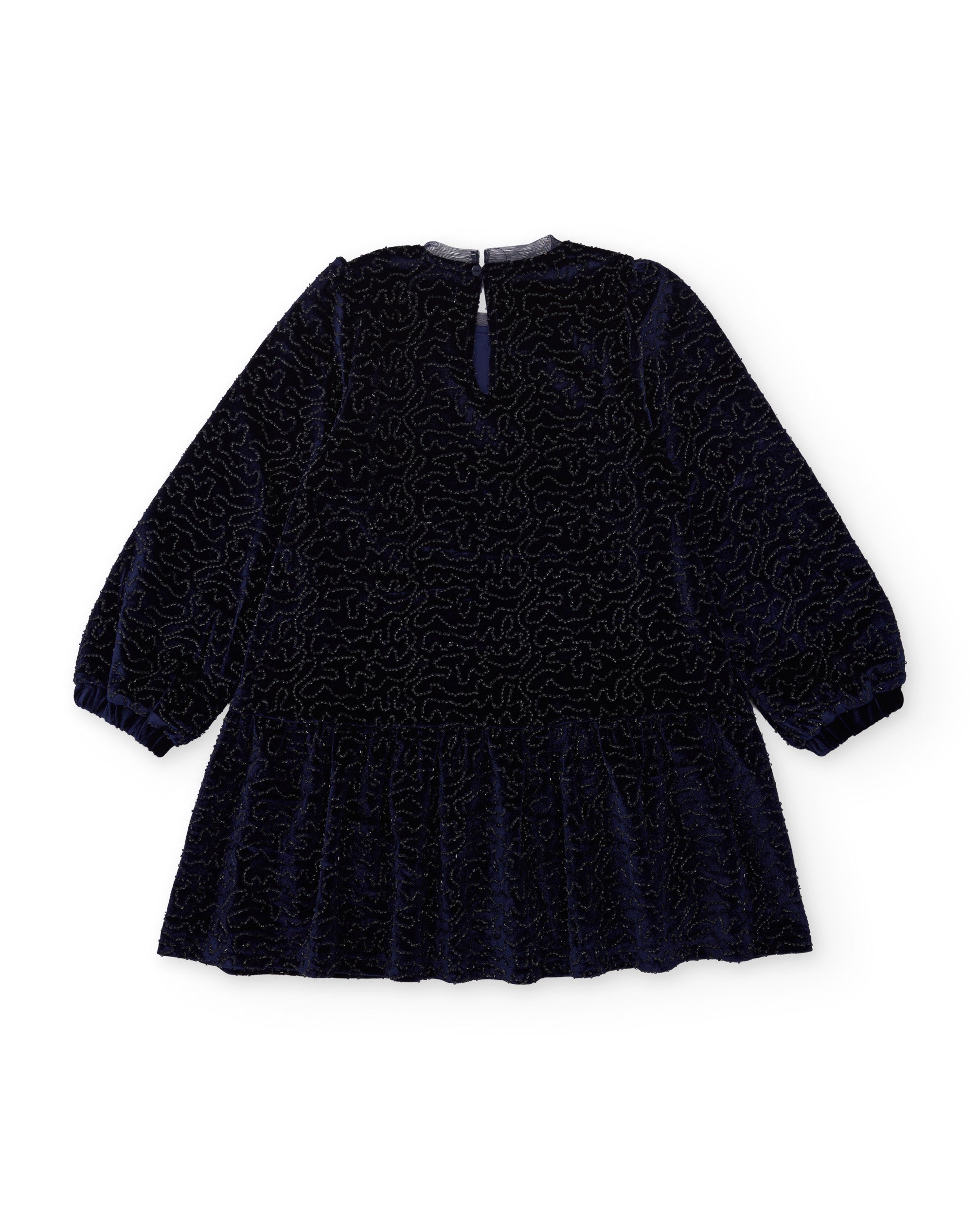 TucTuc Vestiti Vestito bambina svasato blu navy brillante