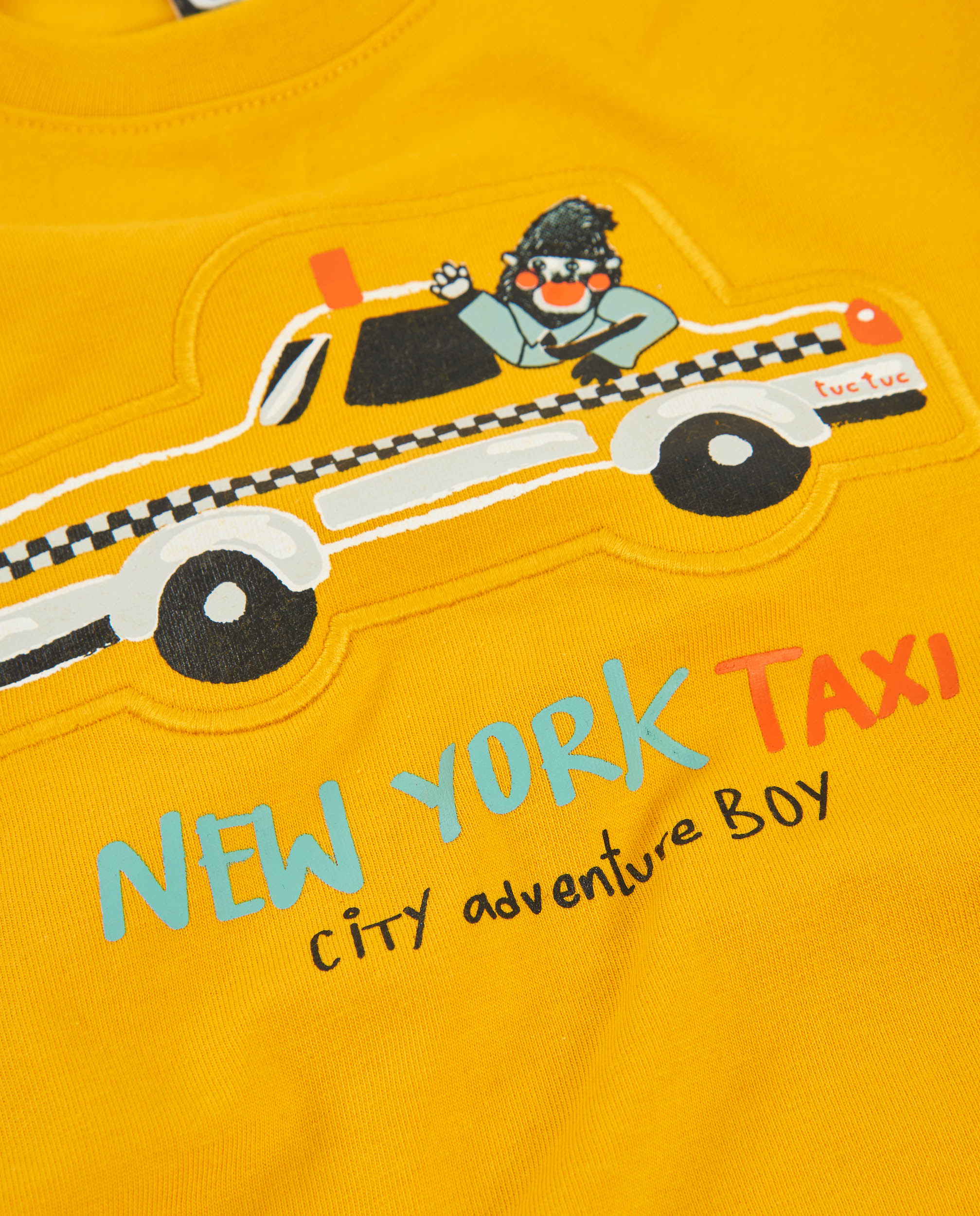 TucTuc Magliette Maglia bimbo taxi cotone gialla 4 anni