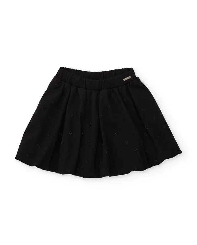 TucTuc Gonne gonna bambina nera floreale elastica