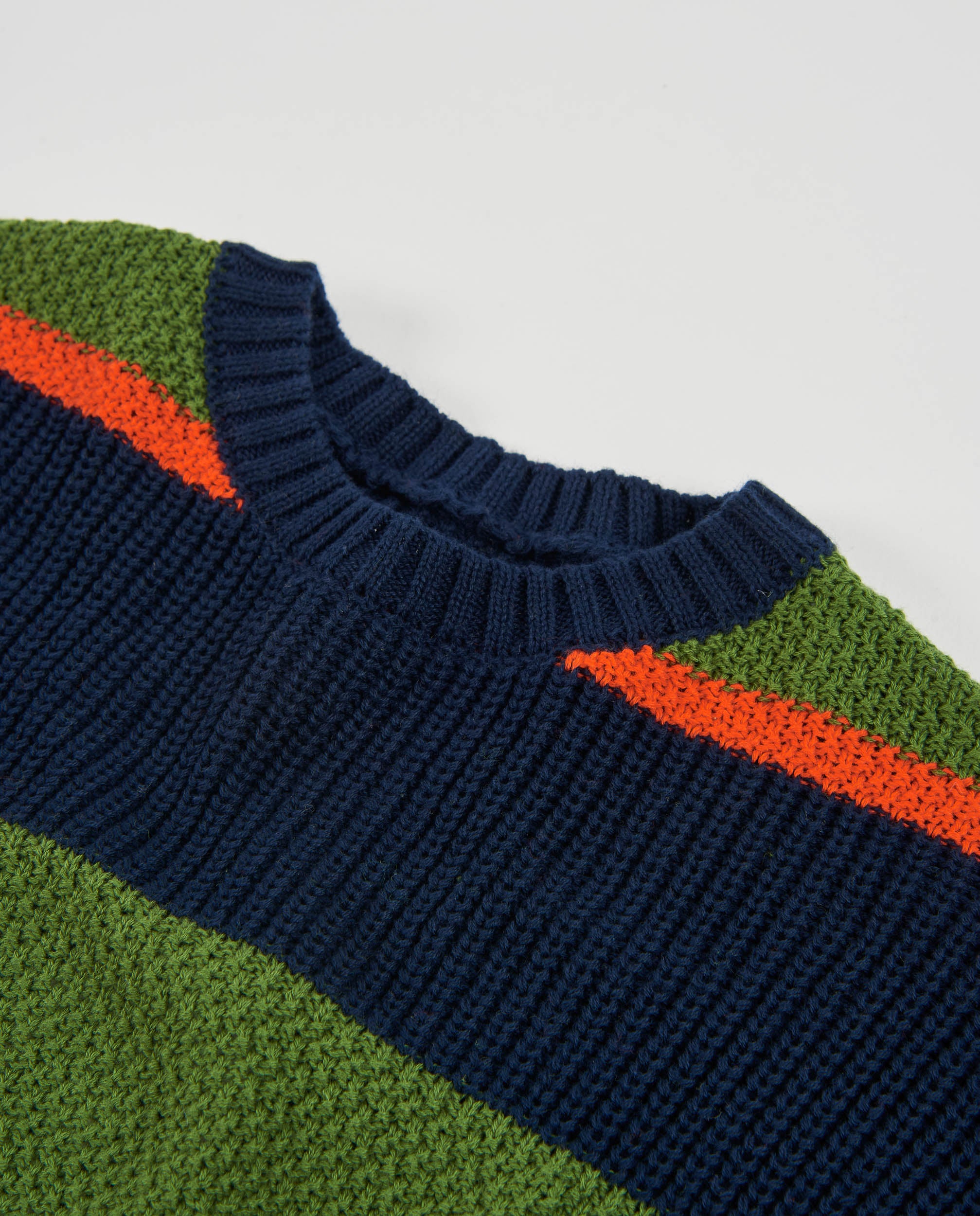 TucTuc Maglioni Tricot Righe Blu Navy Bambino Girocollo