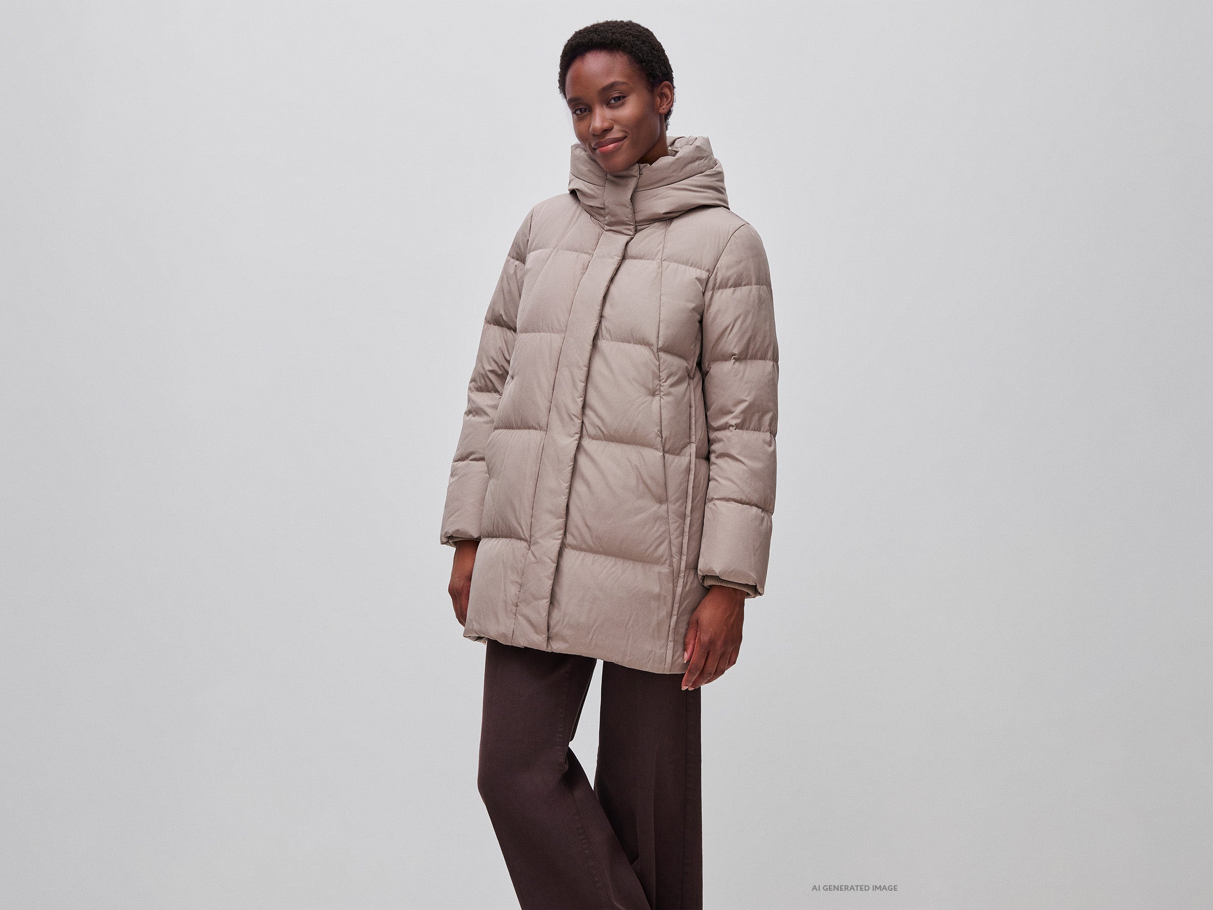 United Colors of Benetton piumino midi con cappuccio taglia M