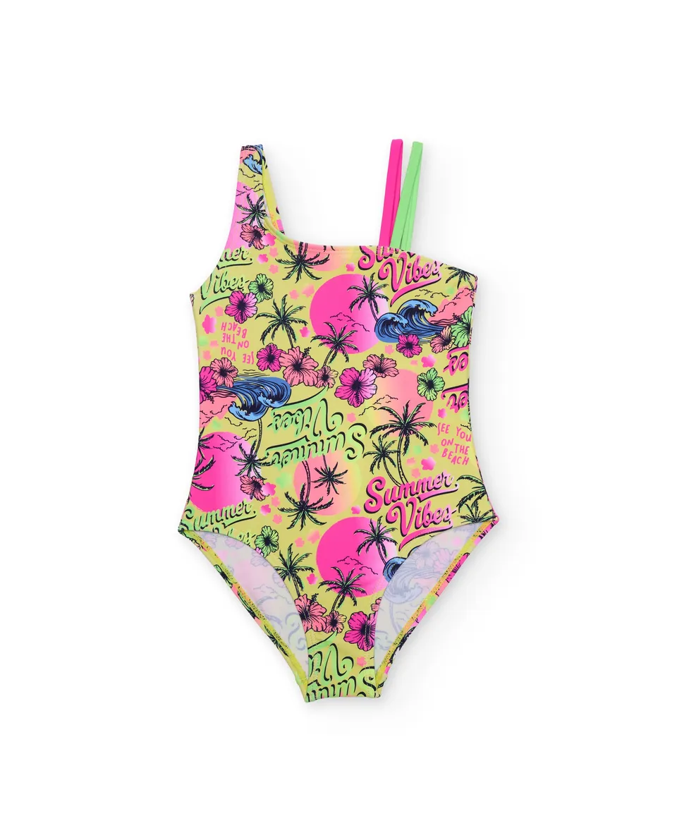 TucTuc Costumi Da Bagno Intero Bambina Giallo Neon