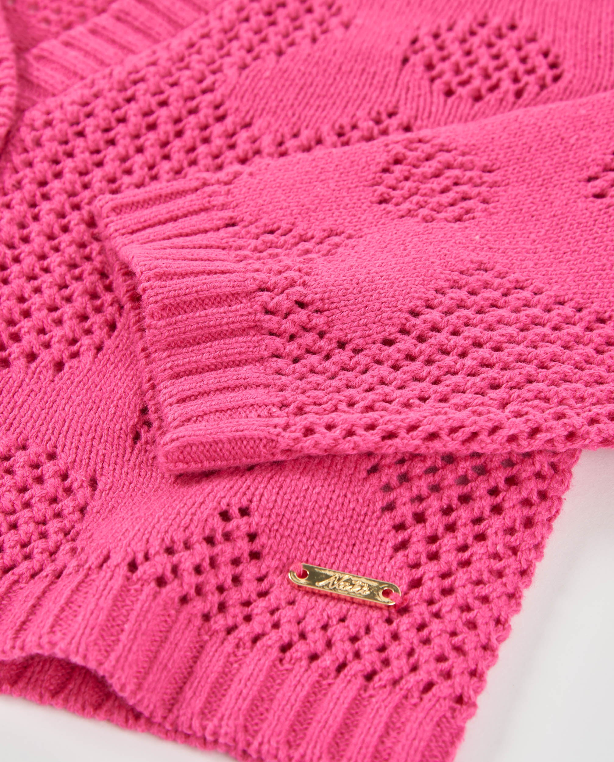 TucTuc Maglioni cardigan traforato bimba fucsia 4 anni